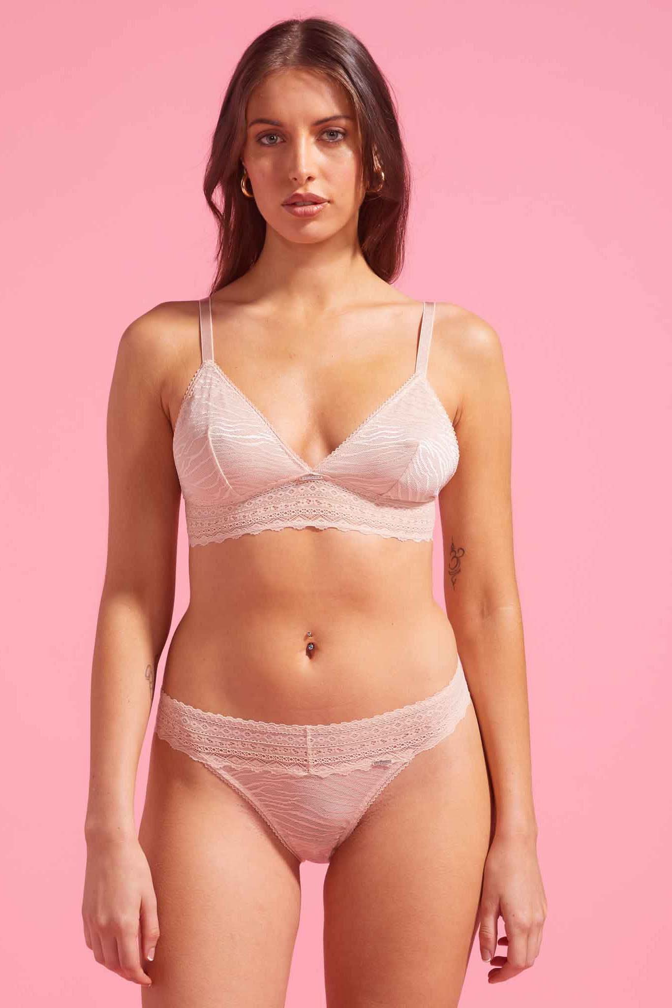 Luxe Lace Bikini Brief Taupe