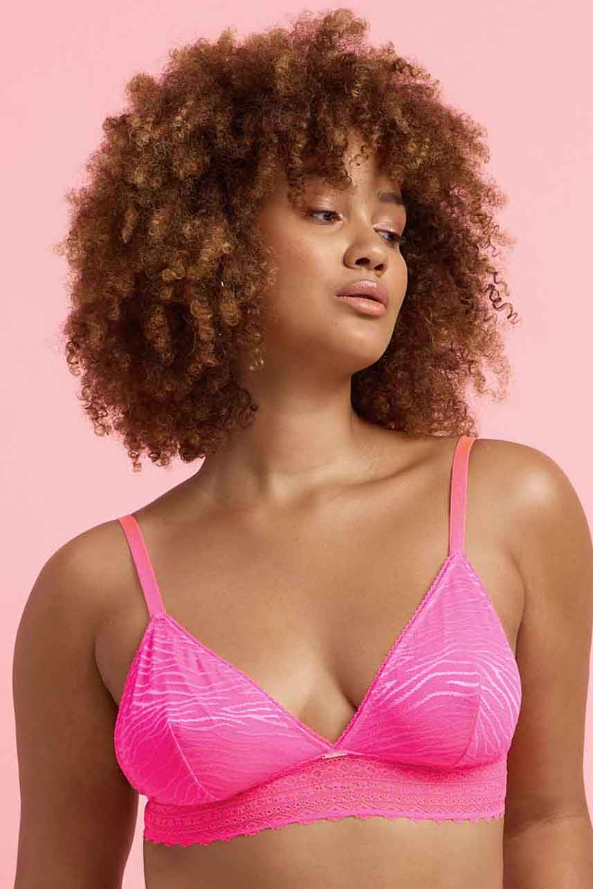 Luxe Lace Knockout Pink Bralette – Eleven Intimates