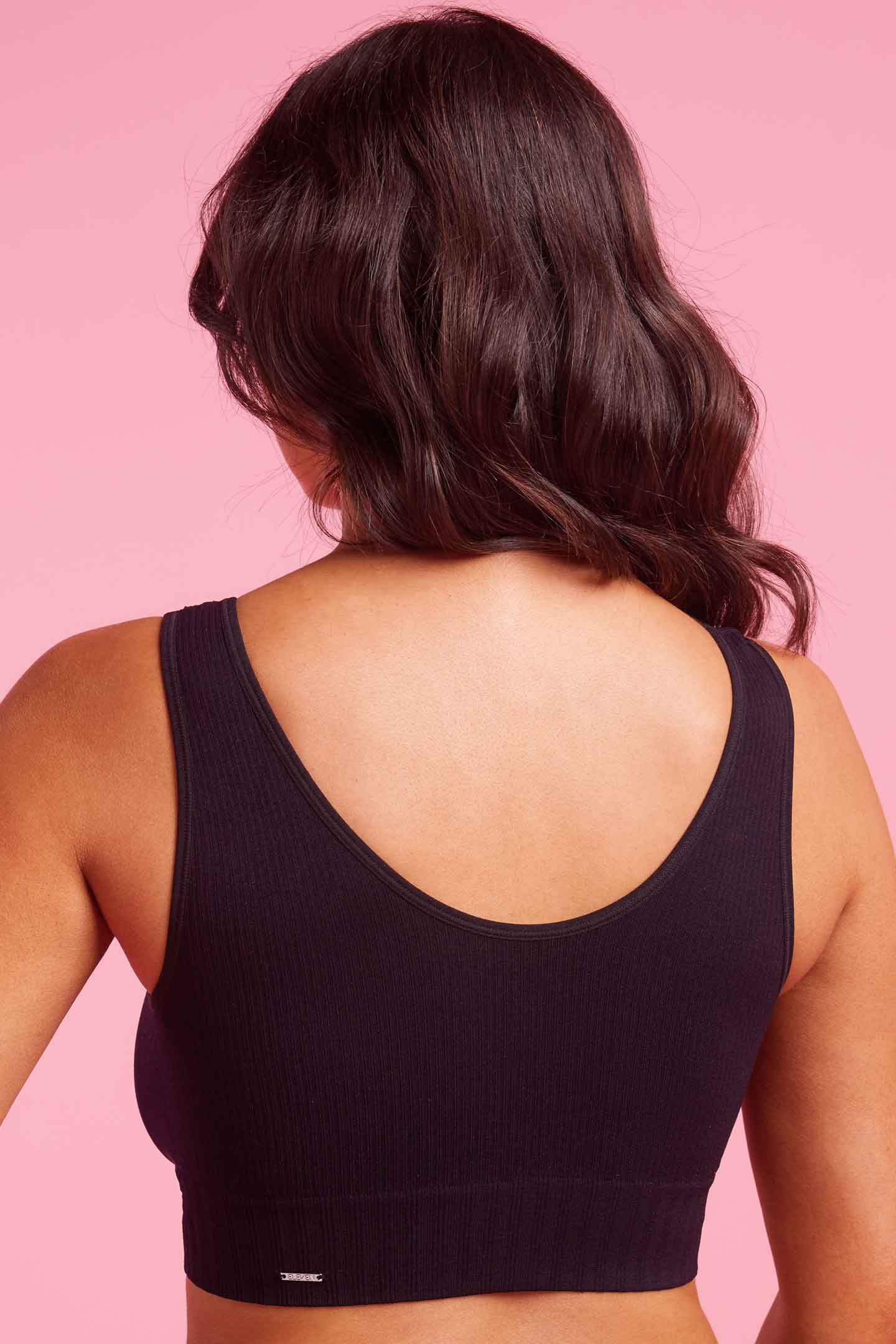 Ivy Ribbed Reversible Crop Top Black