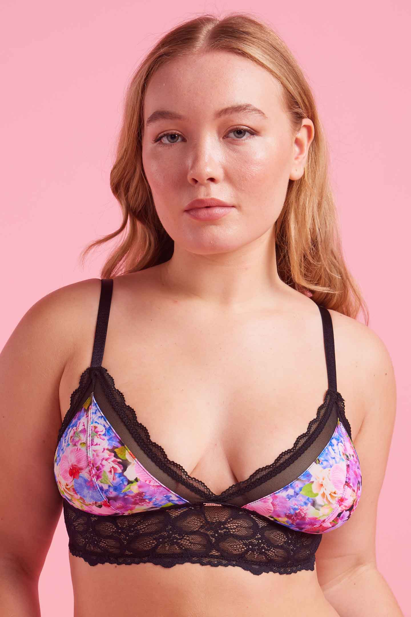 Chloe Microfiber Bralette Floral