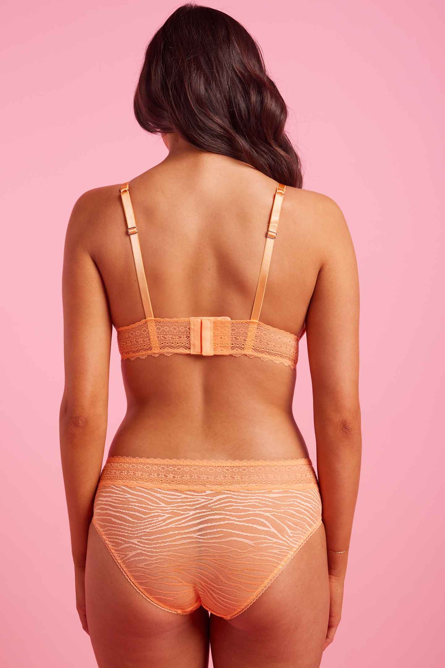 Luxe Lace Bikini Brief Tangerine
