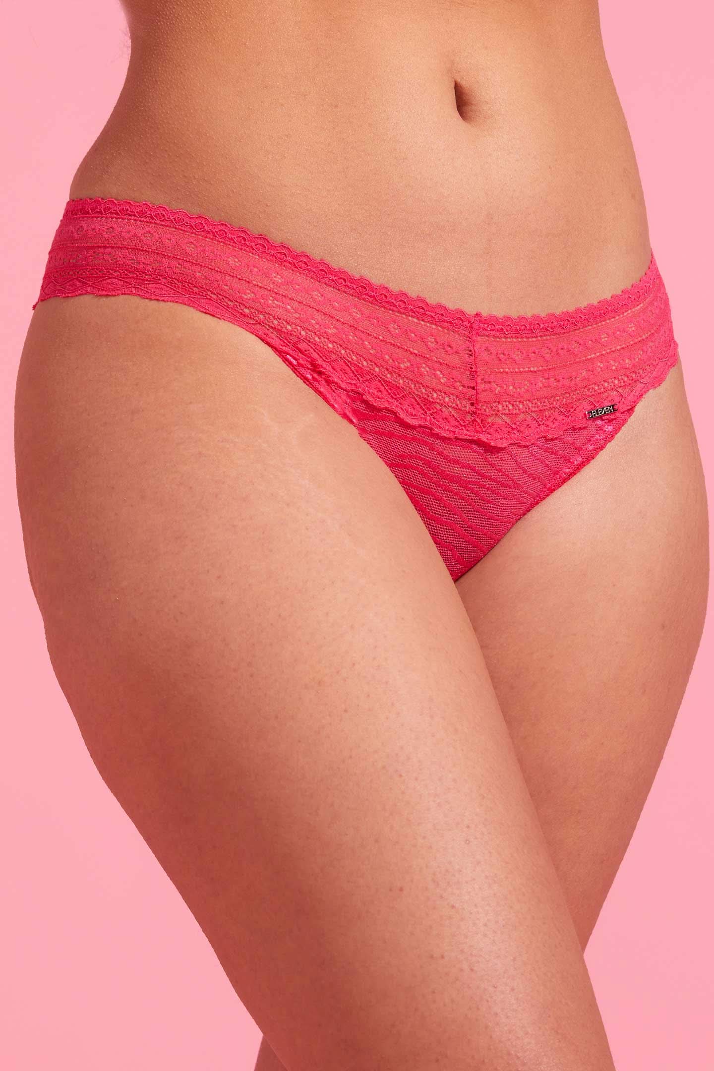 Luxe Lace Bikini Brief Pink