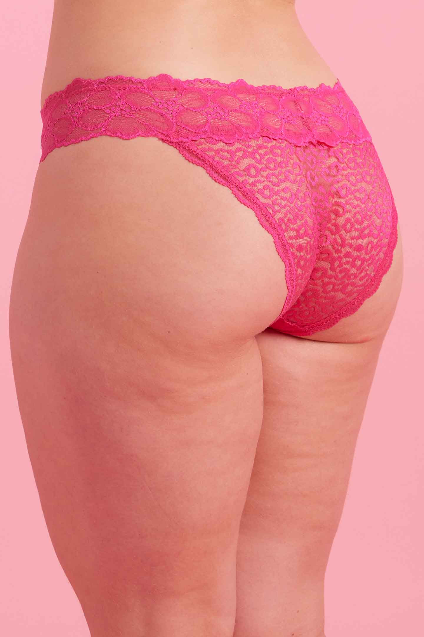 Bella Lace Bikini Brief Pink
