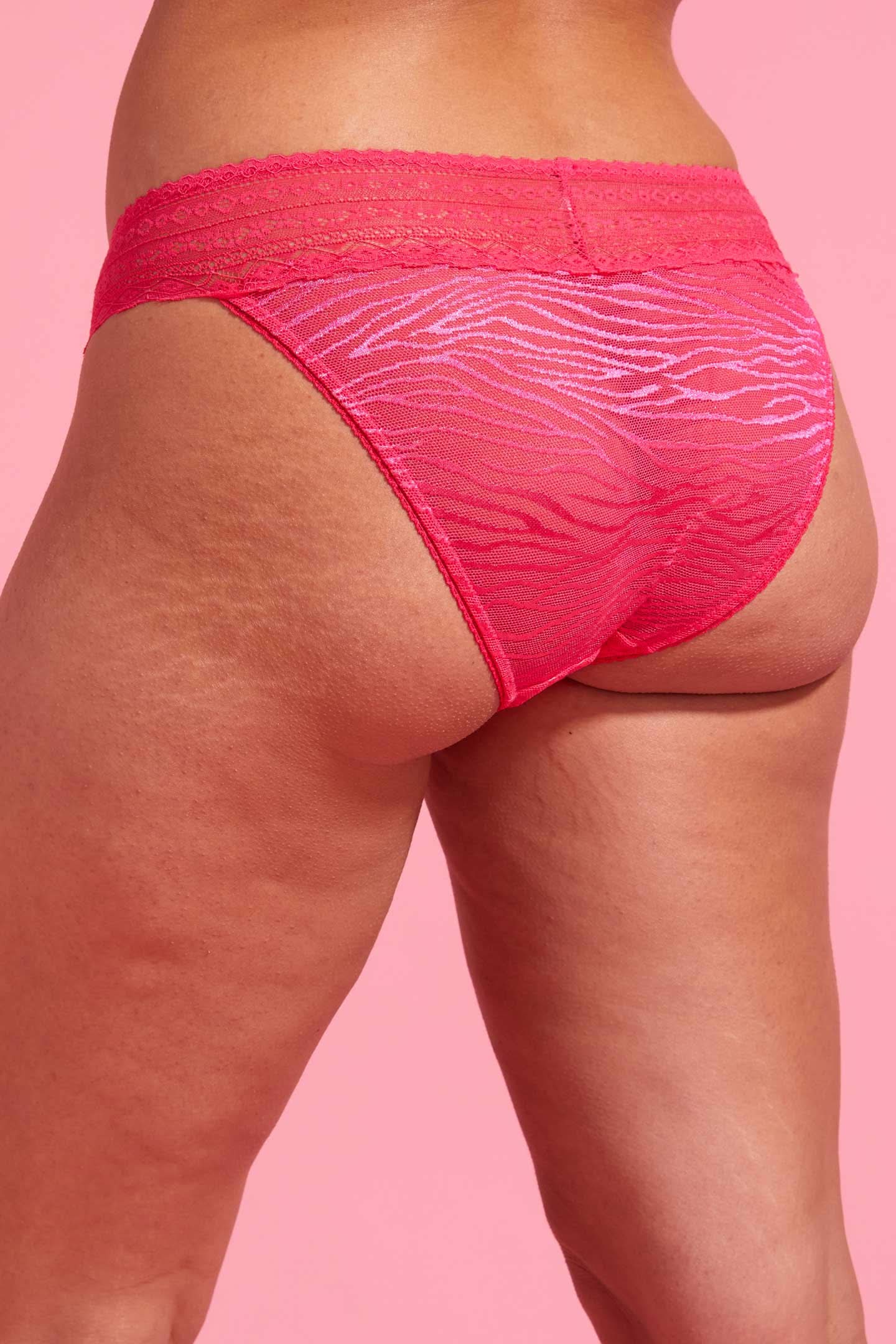 Luxe Lace Bikini Brief Pink