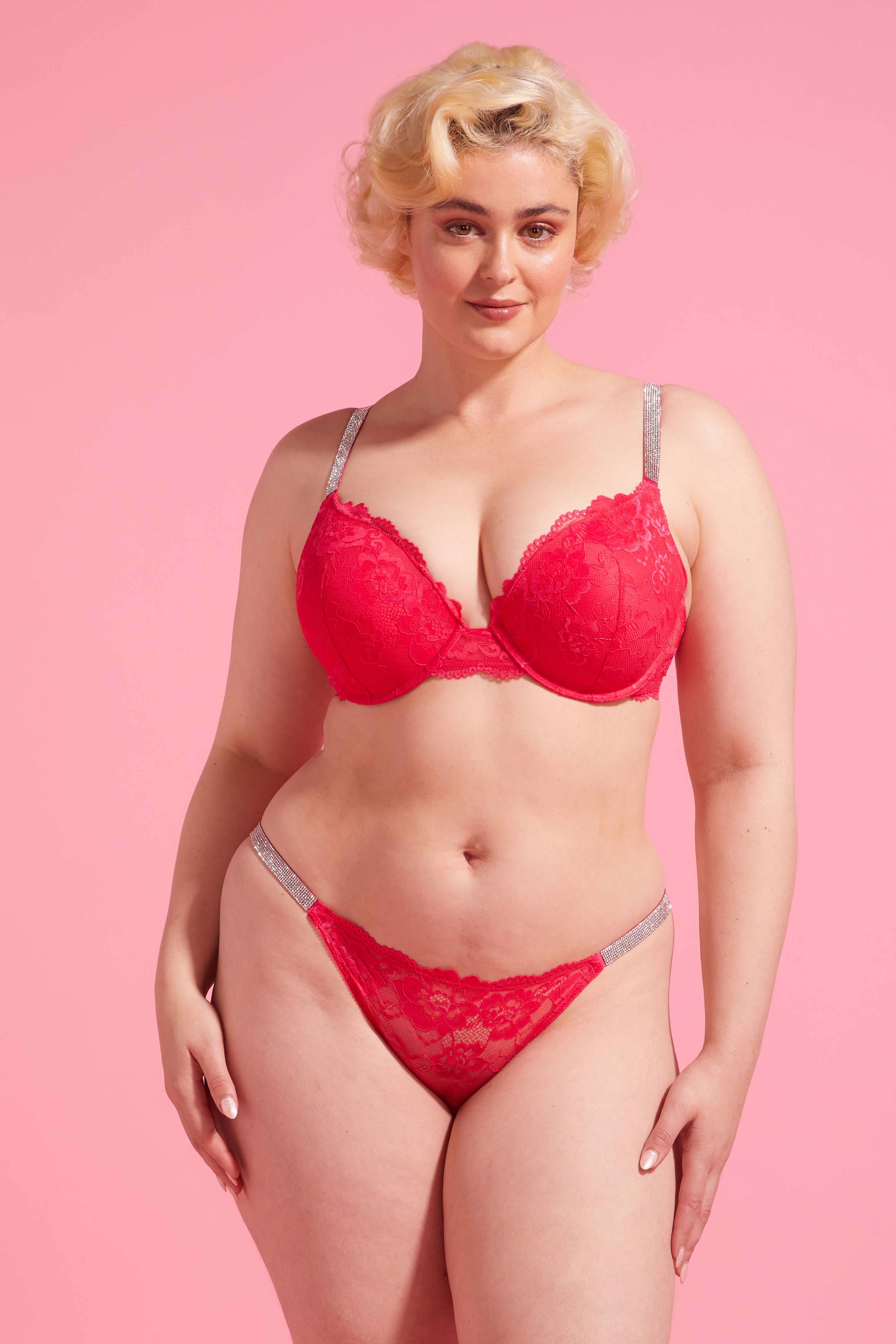 Vixen Lace Bikini Brief Pink
