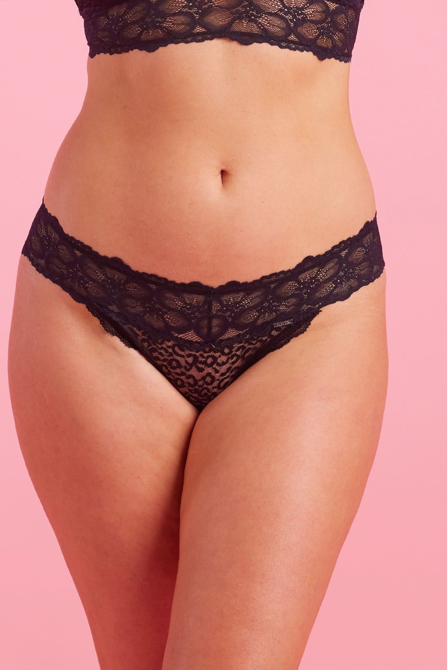 Bella Lace Bikini Brief Black