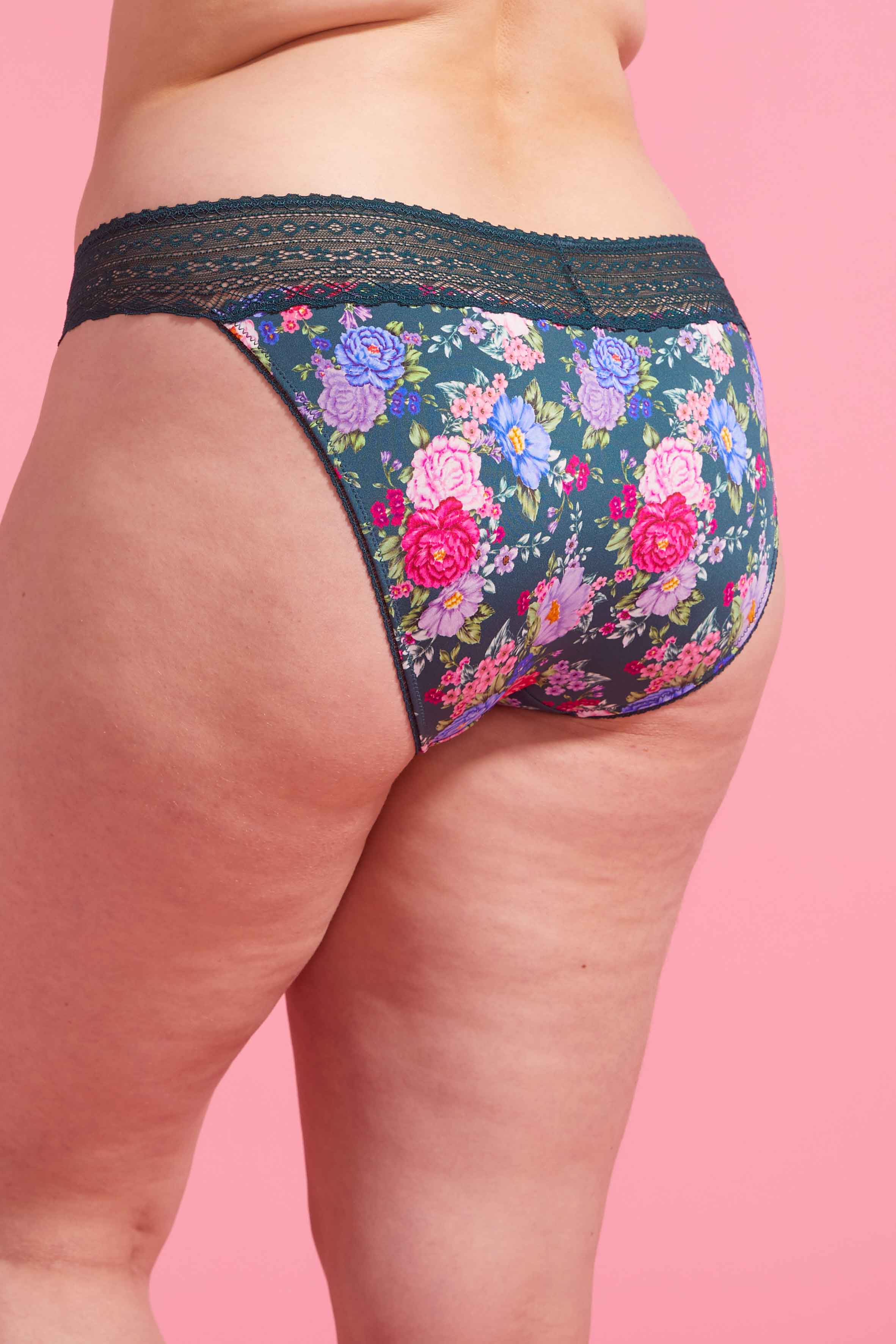 Luxe Microfiber Bikini Brief Floral