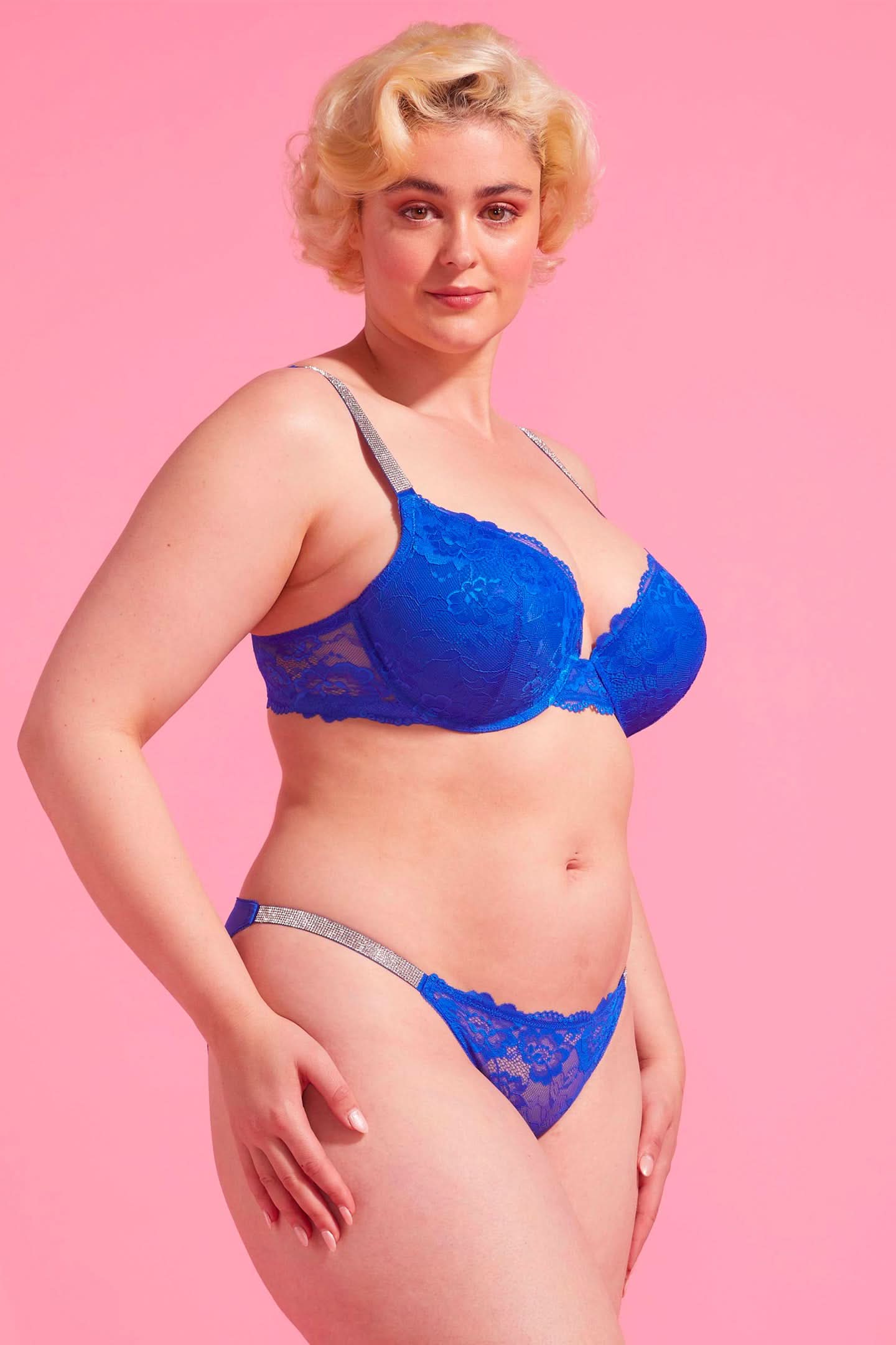 Vixen Lace Bikini Brief Cobalt