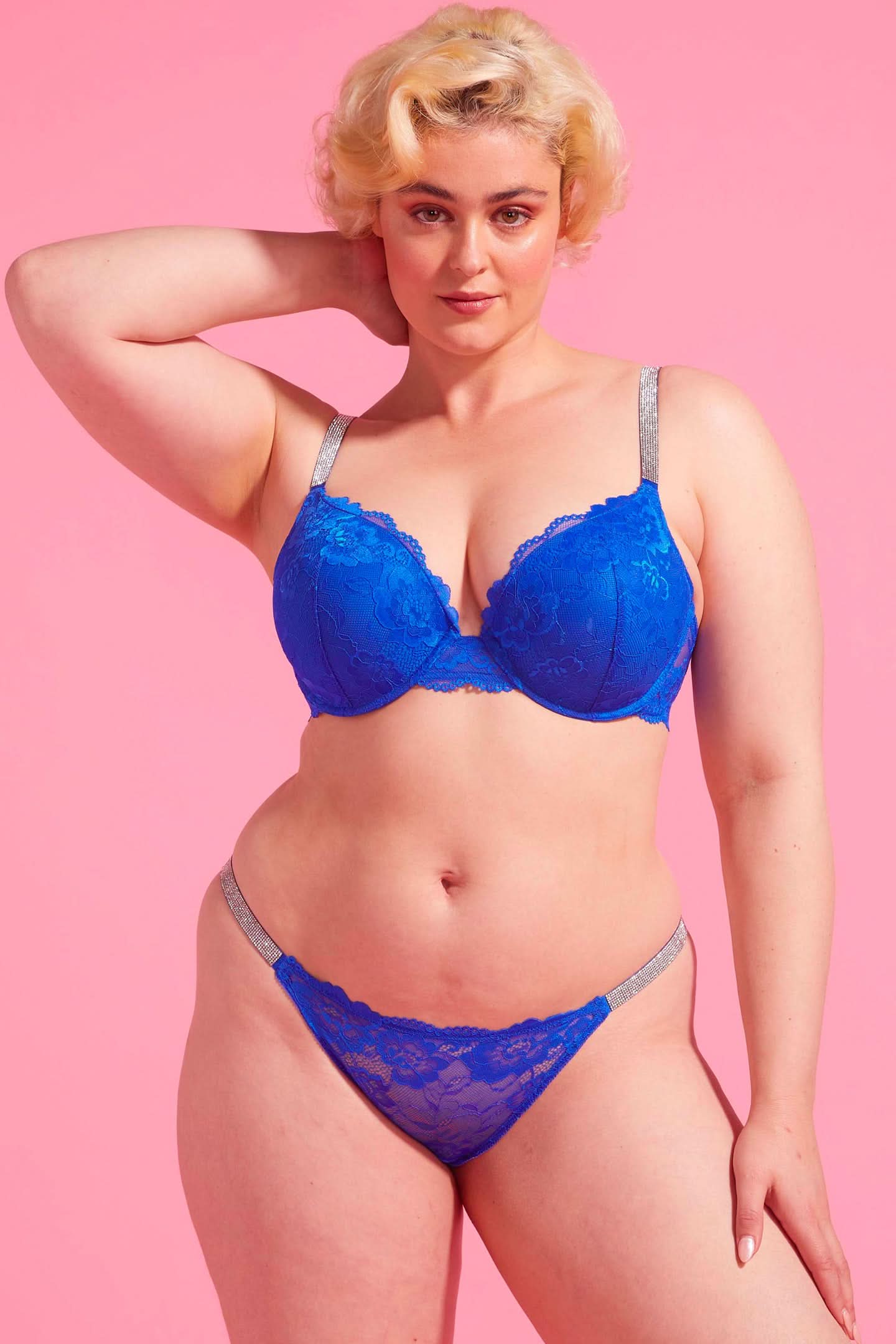 Vixen Lace Bikini Brief Cobalt