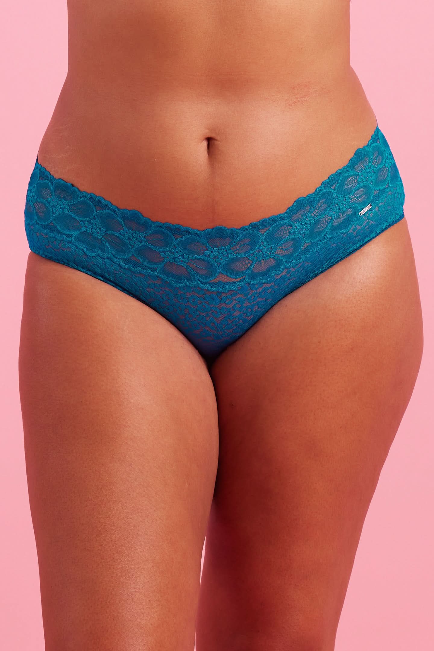Bella Lace Boyleg Brief Peacock