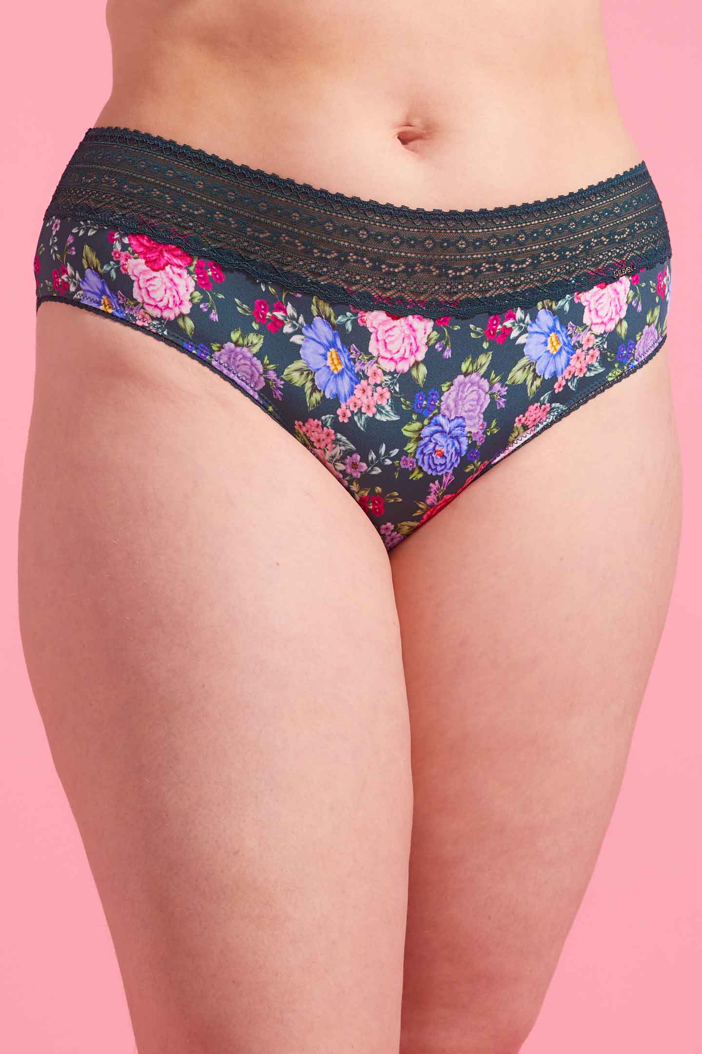 Luxe Microfiber Boyleg Brief Floral