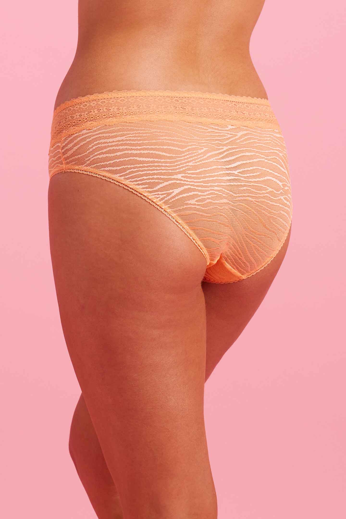 Luxe Lace Boyleg Brief Tangerine