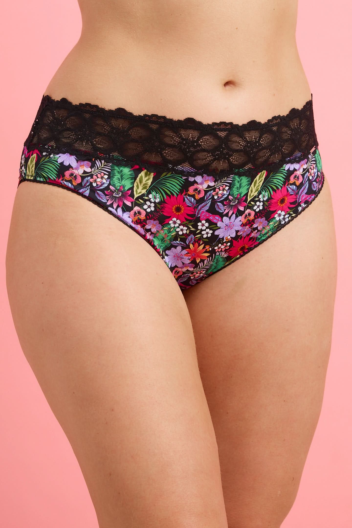 Chloe Microfiber High Waist Bikini Tropical