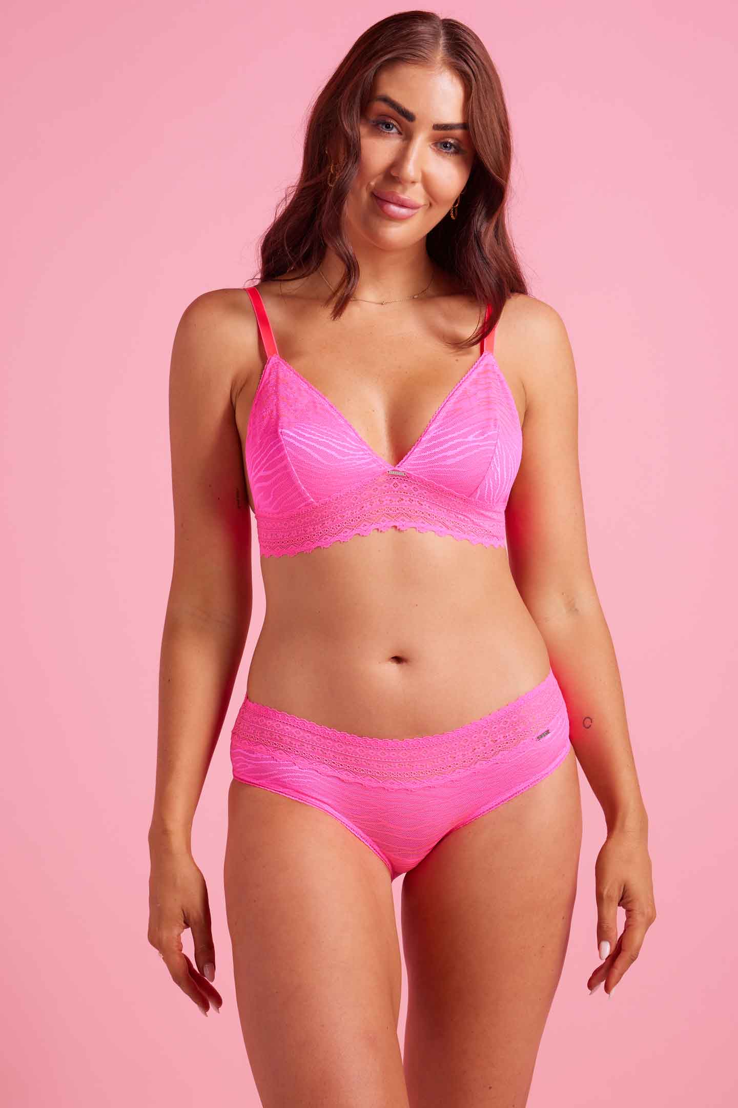 Luxe Lace Boyleg Brief Knockout Pink
