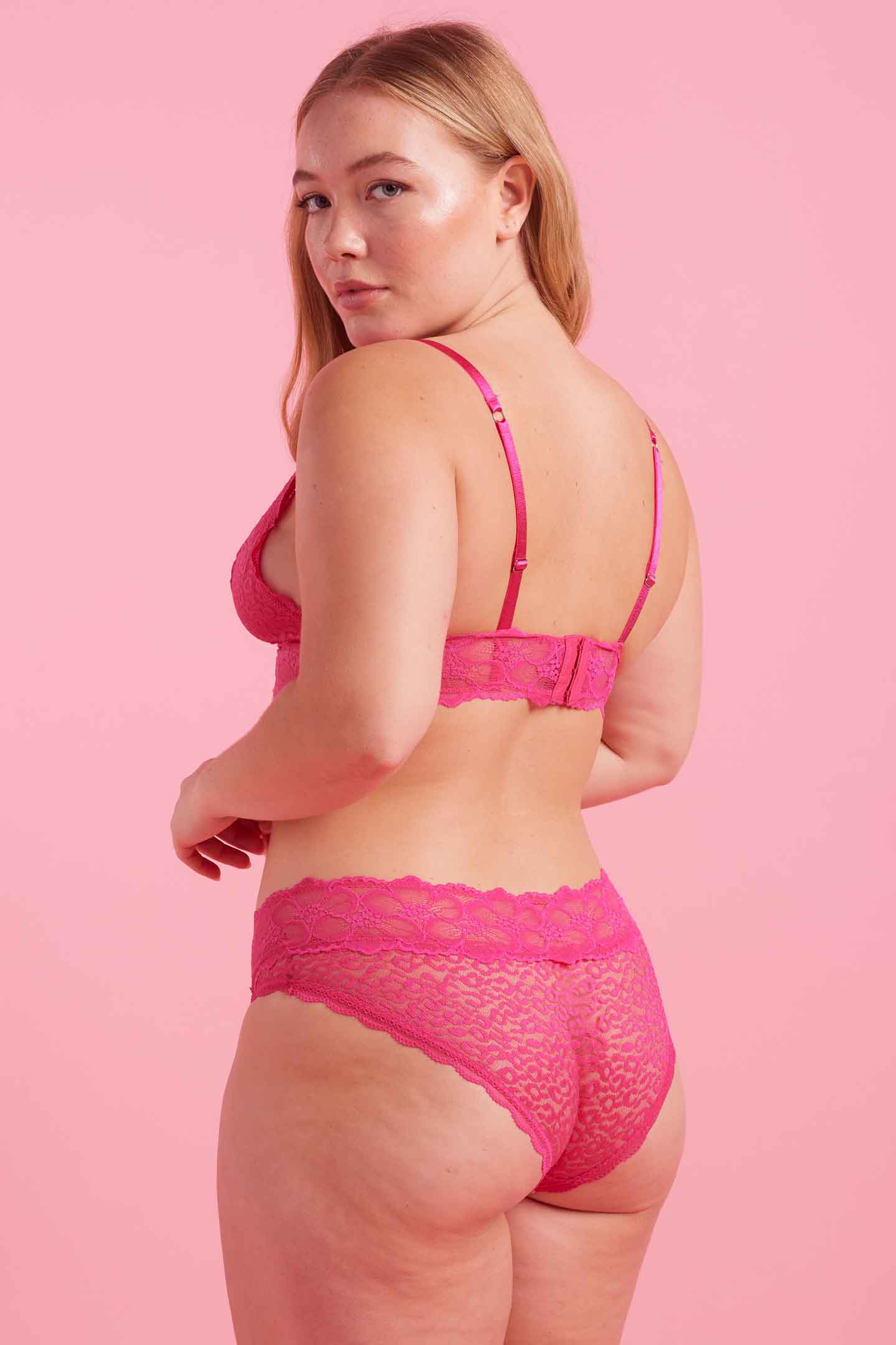 Bella Lace Boyleg Brief Pink