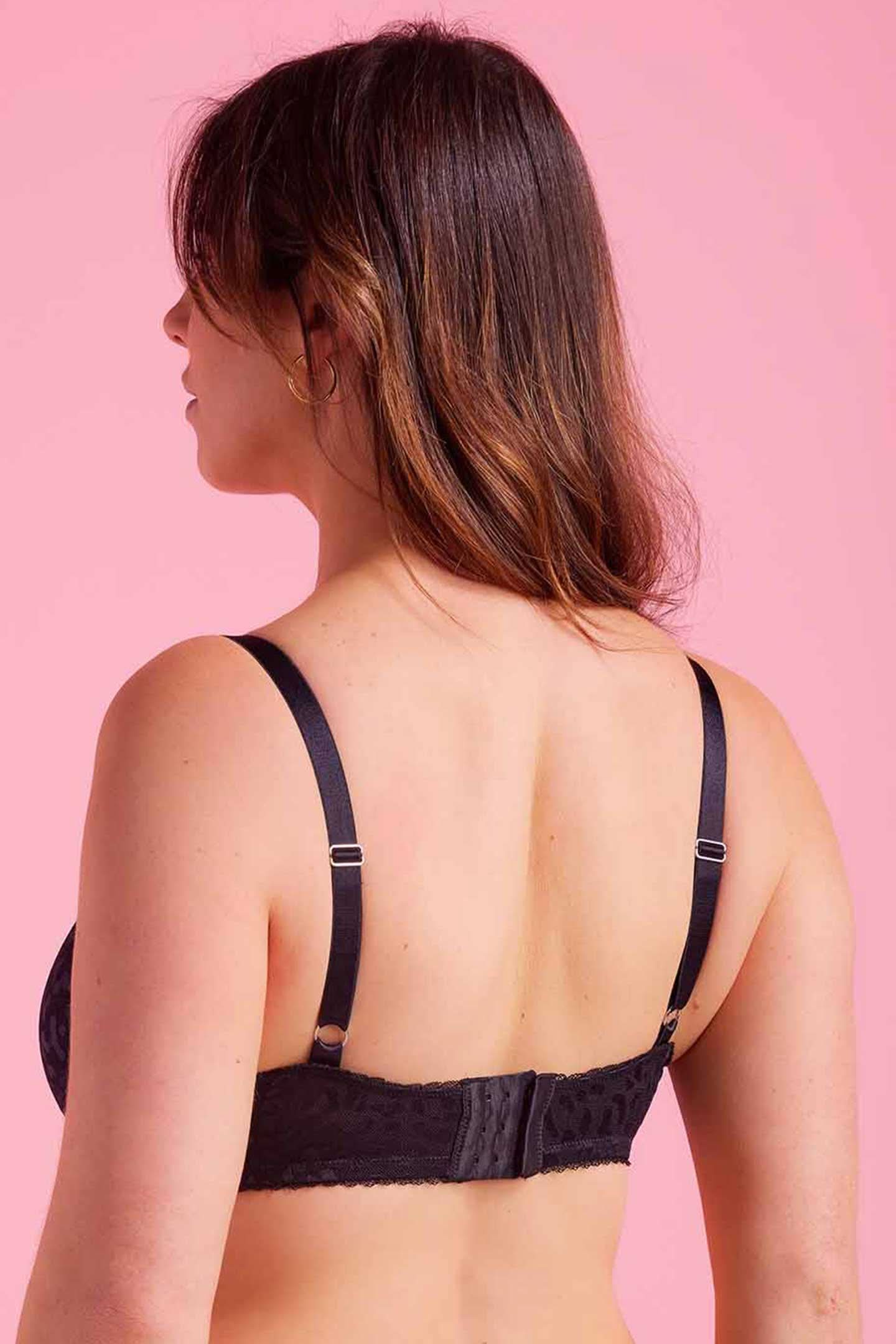 Ava Lace Demi Cup Bra Black