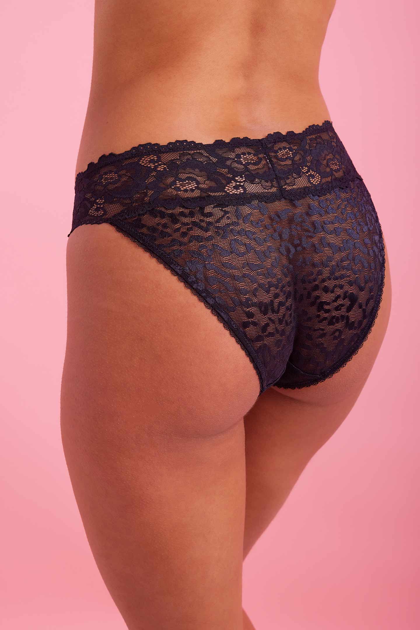 Ava Lace Bikini Brief Black