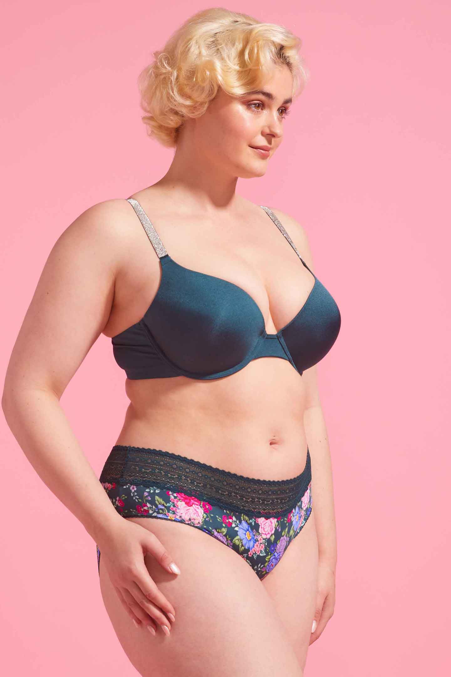 Luxe Microfiber Boyleg Brief Floral