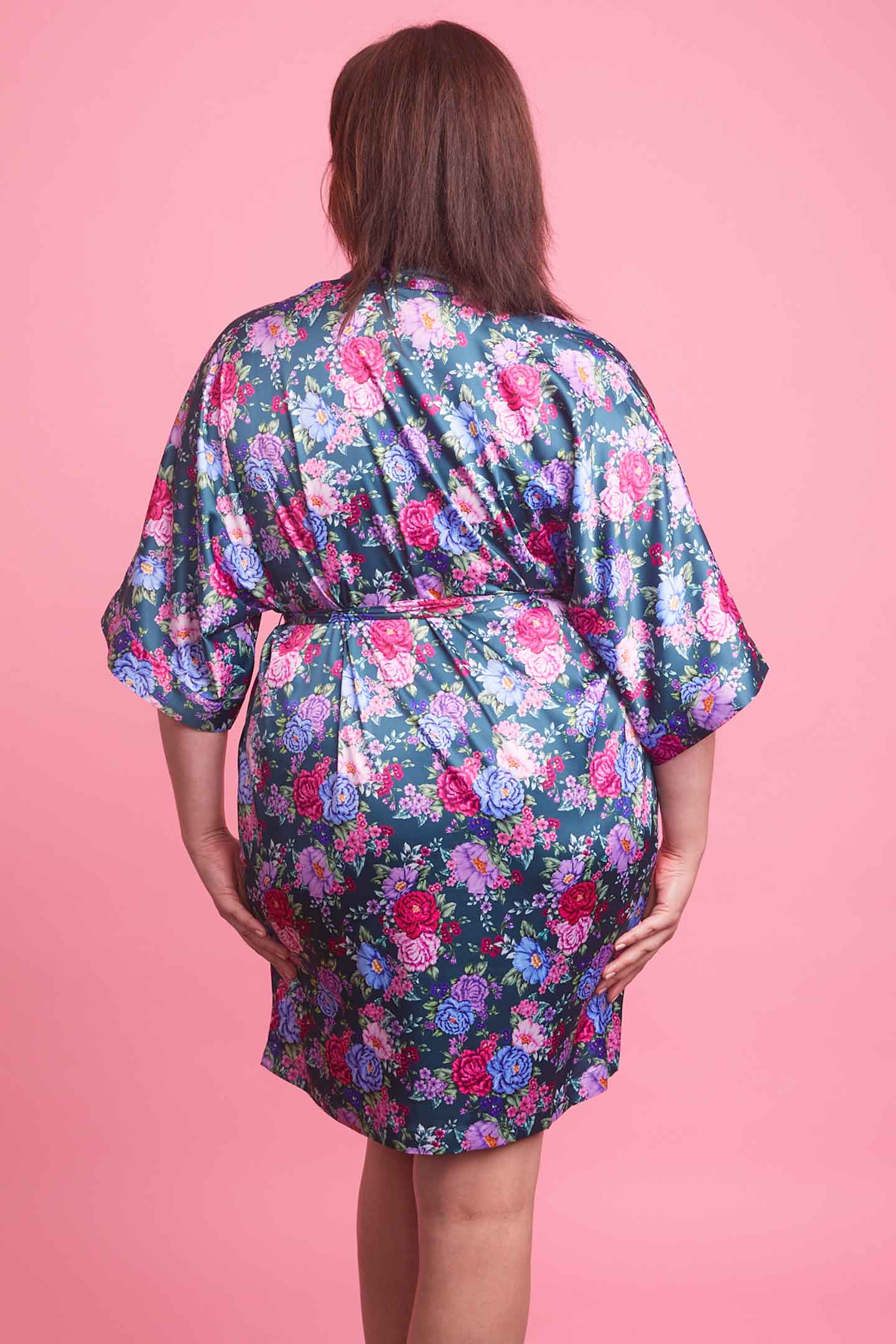 Vixen Satin Robe Floral