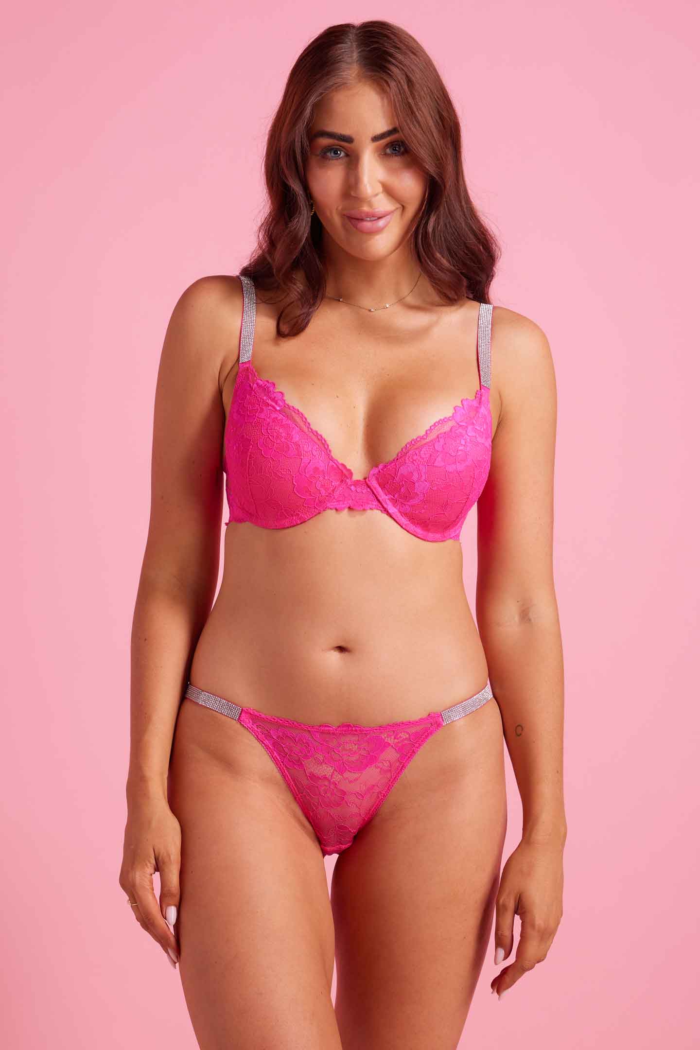 Vixen Lace Bikini Brief Fuchsia