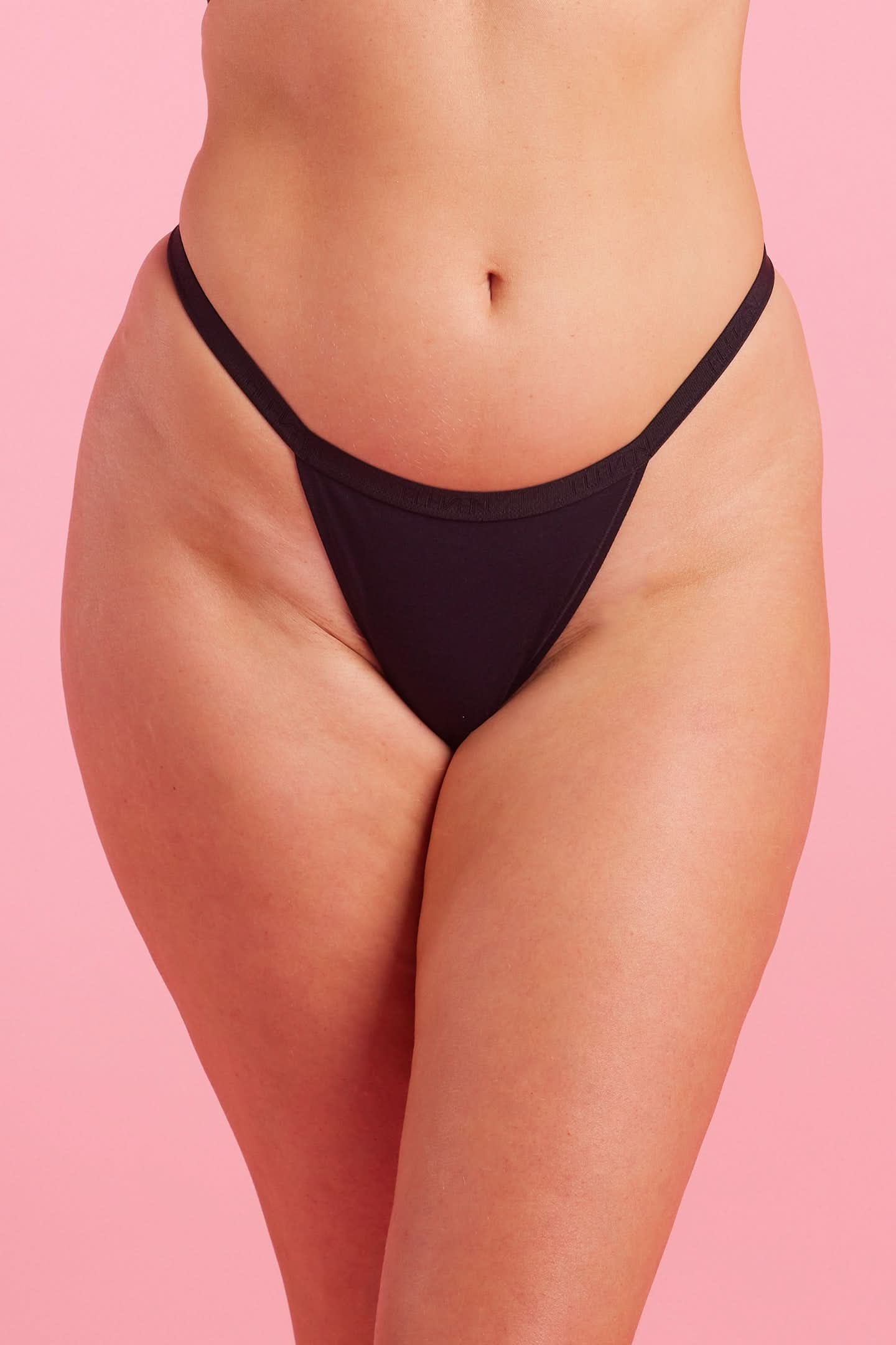 Lily Cotton G-String Black