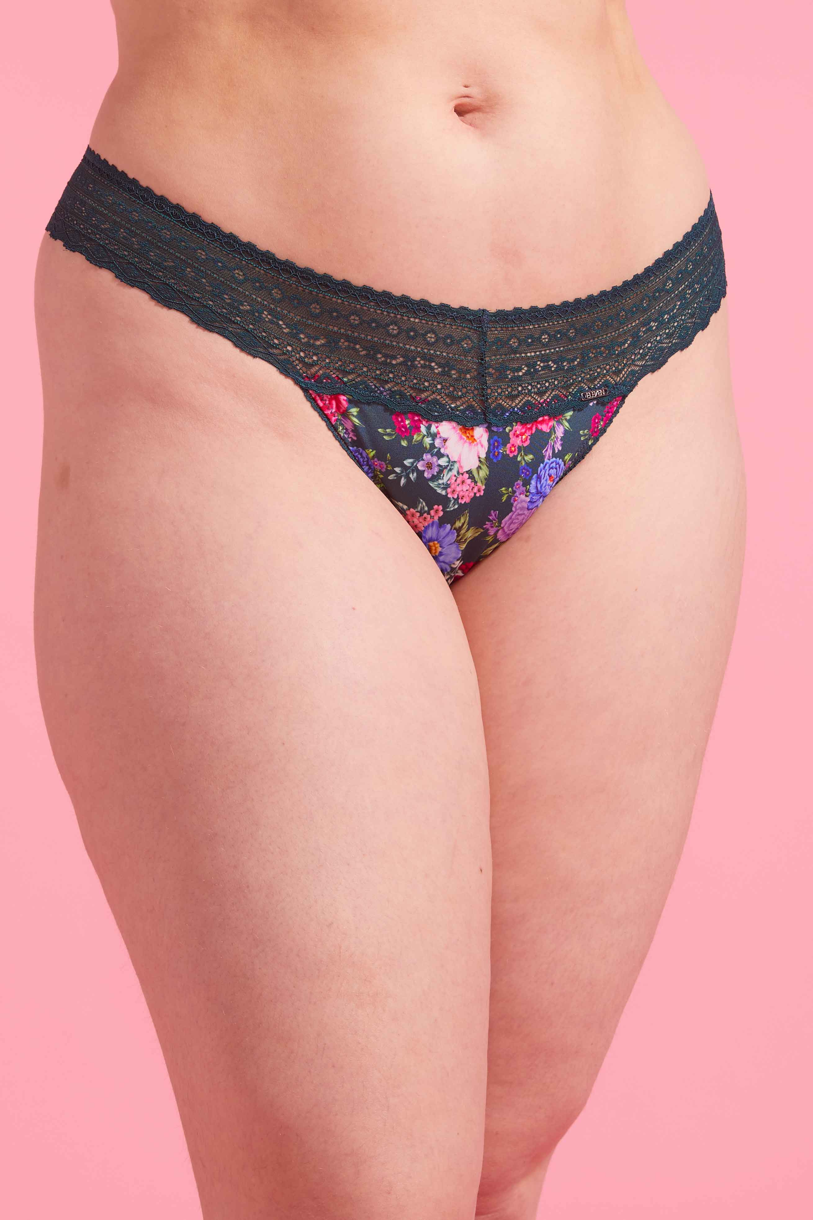 Luxe Microfiber G-String Floral