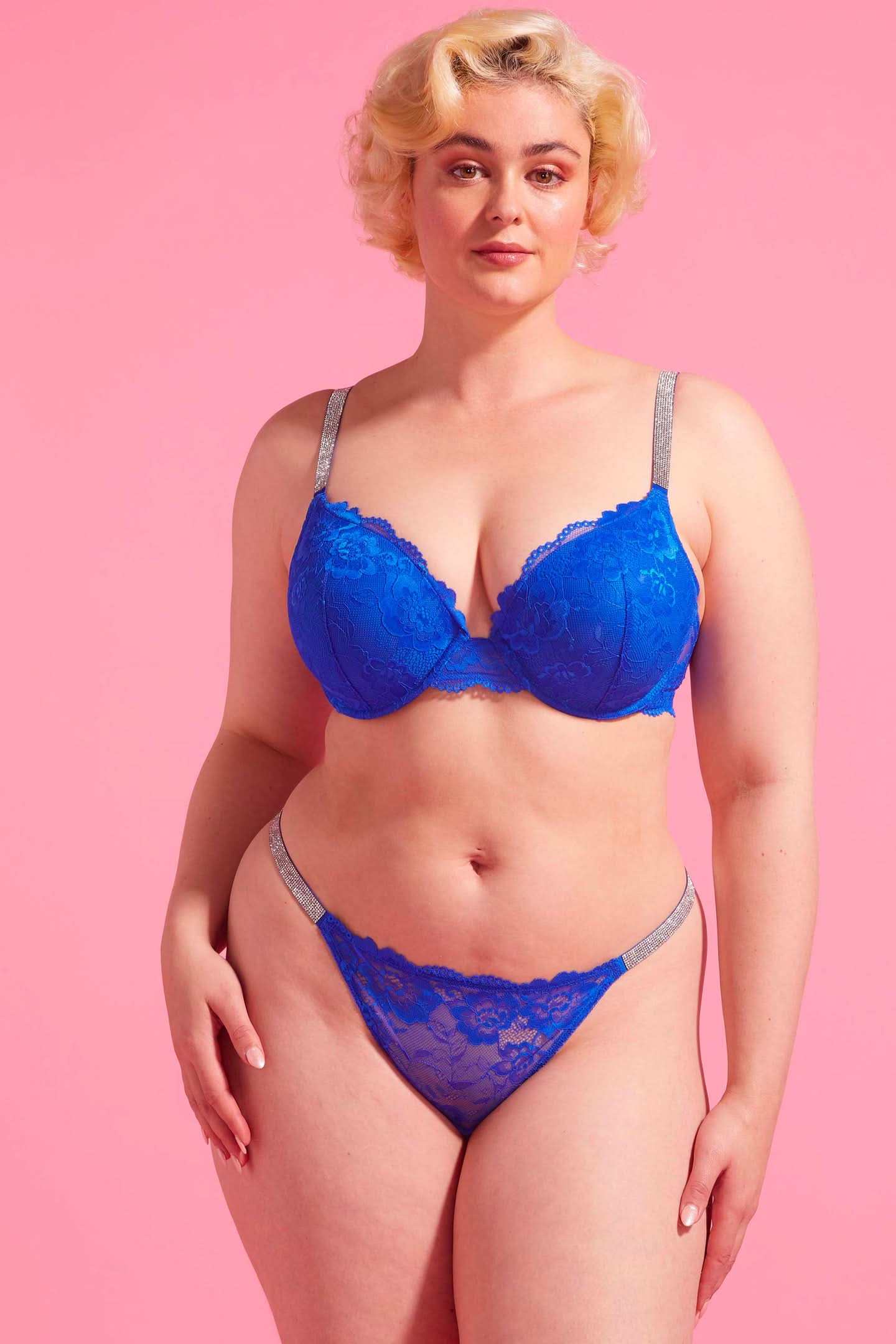 Vixen Lace G-String Cobalt