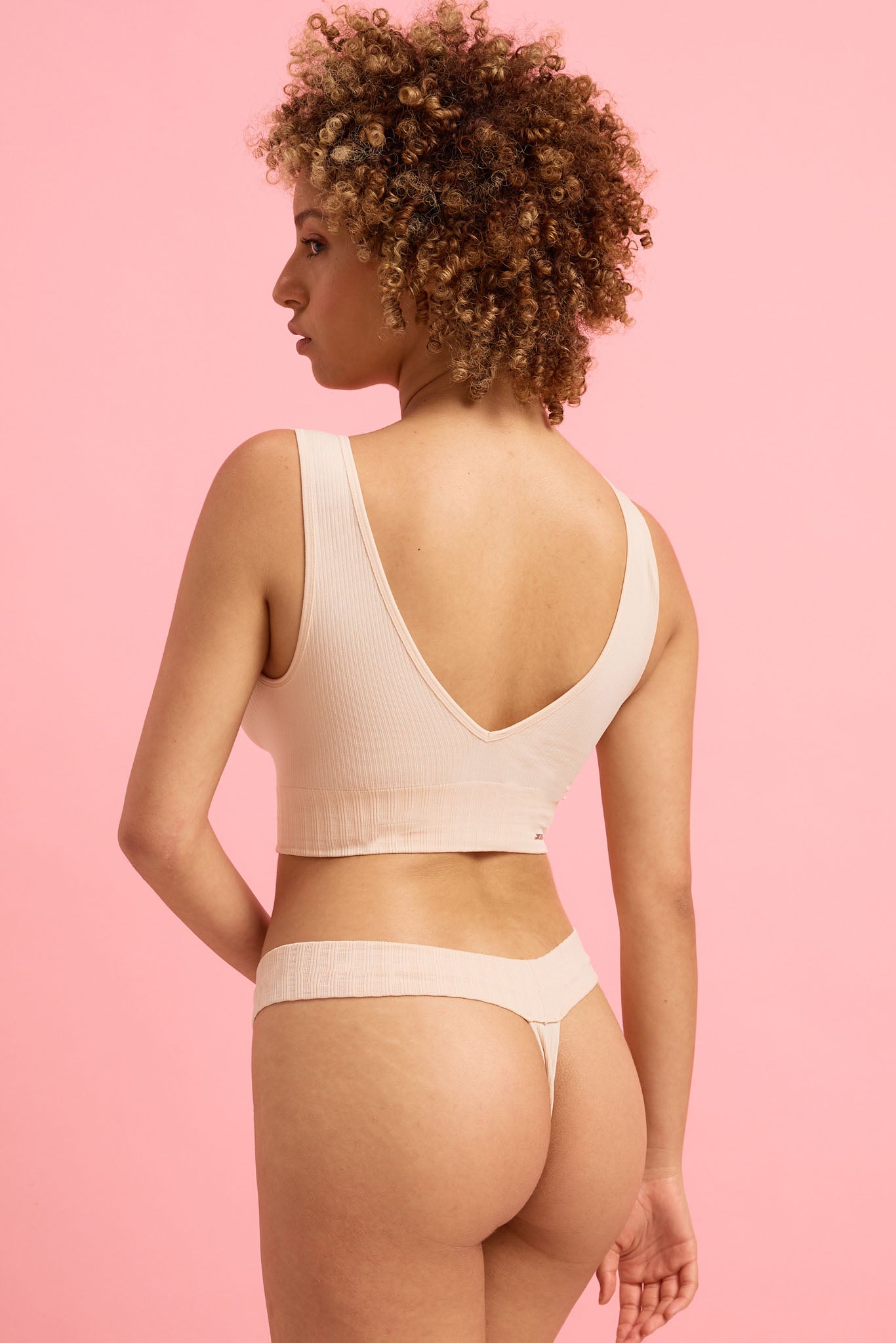 Taupe Ribbed Seamfree G String Set – Eleven Intimates