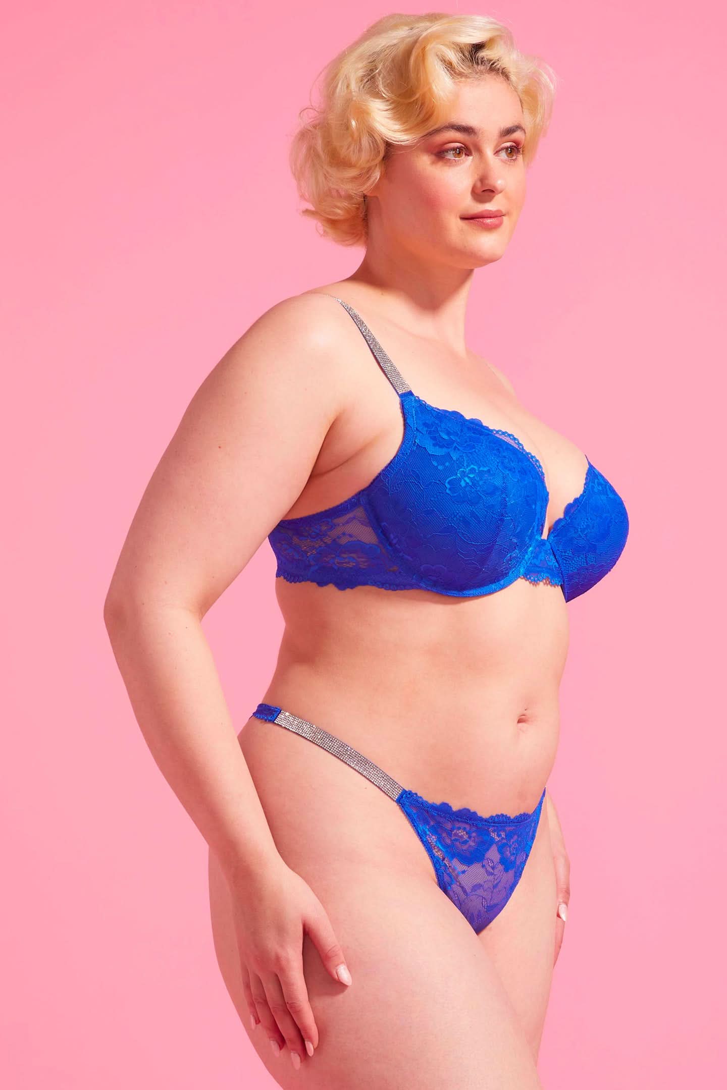 Vixen Lace G-String Cobalt