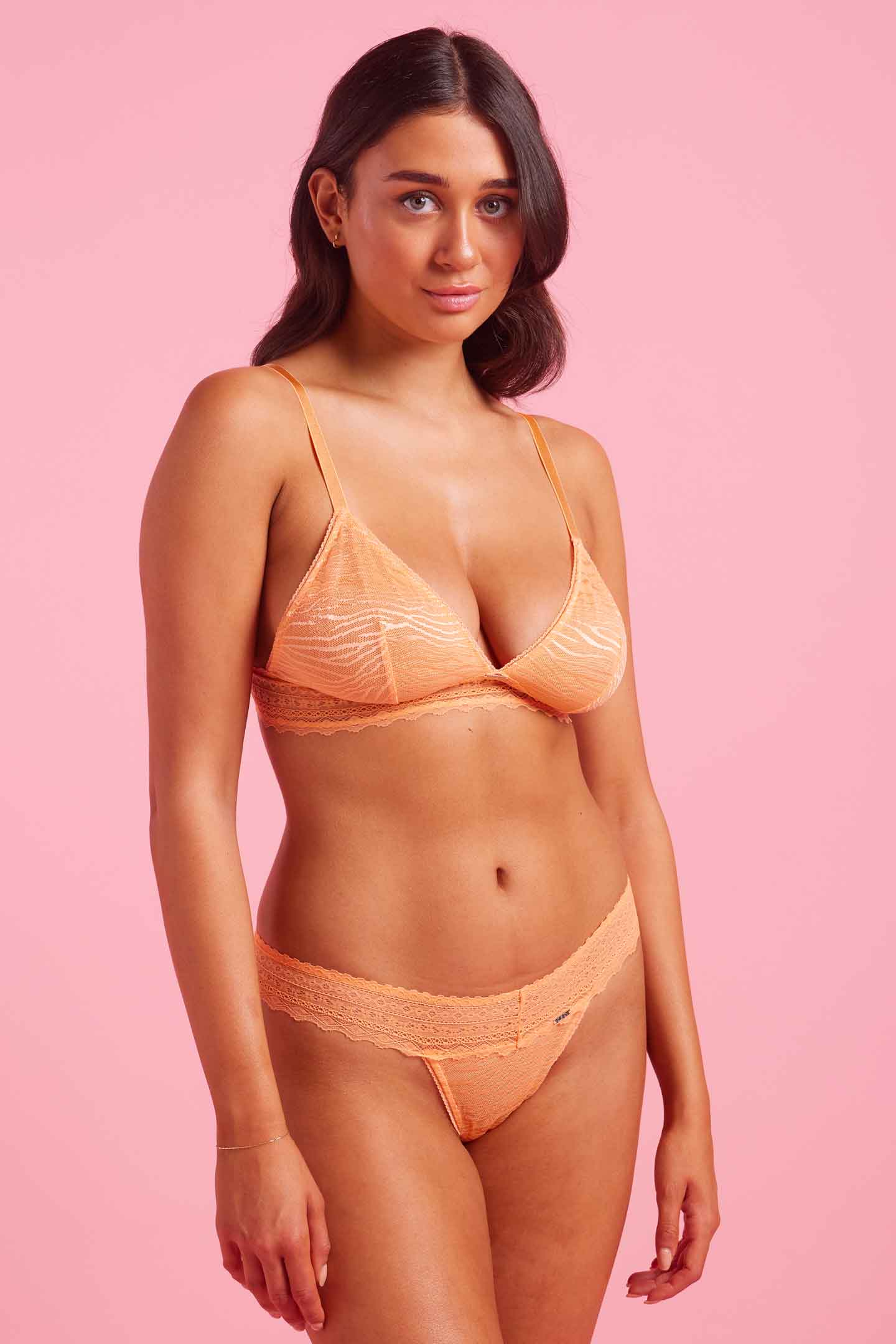 Luxe Lace G-String Tangerine