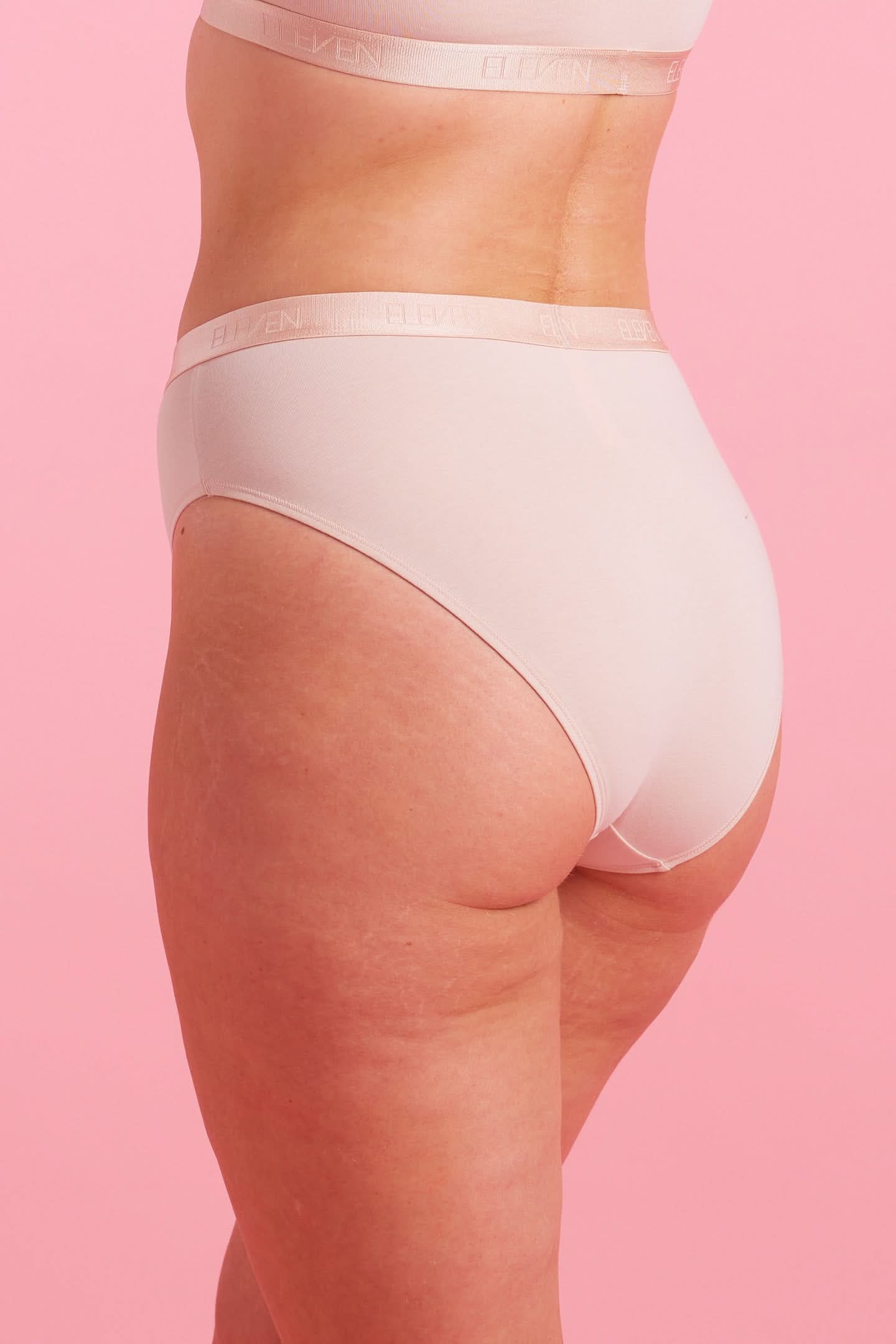 Lily Cotton High Waist Bikini Brief Taupe