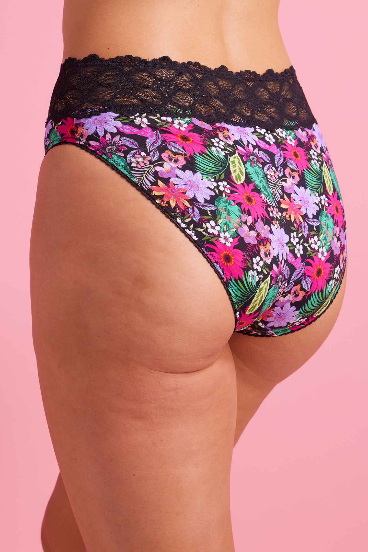 Chloe Microfiber High Waist Bikini Tropical