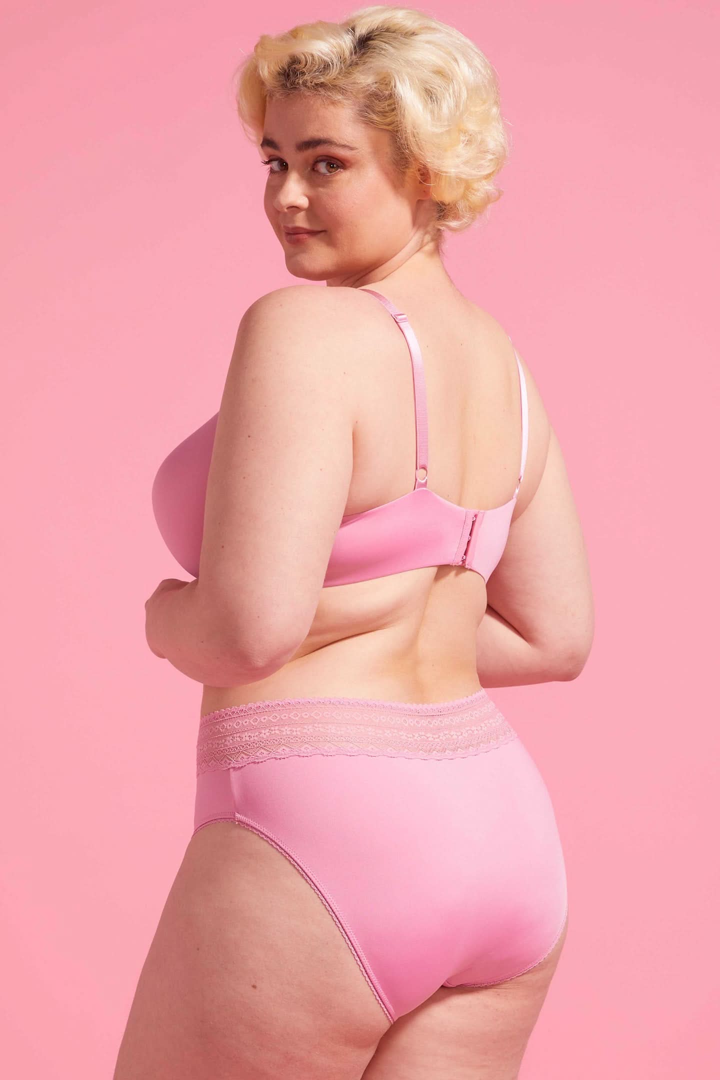 Luxe Microfiber High Waist Bikini Brief Pink