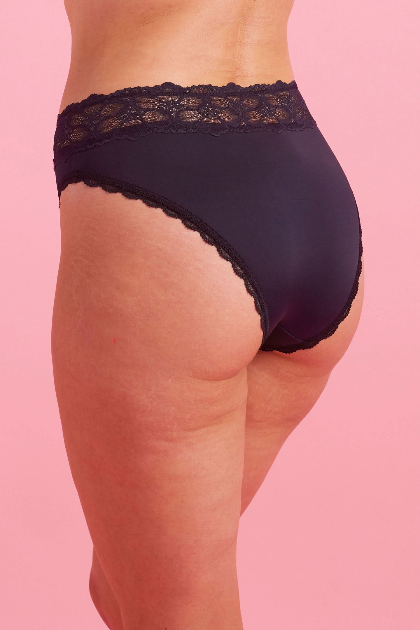 Chloe Microfiber High Waist Bikini Brief Black