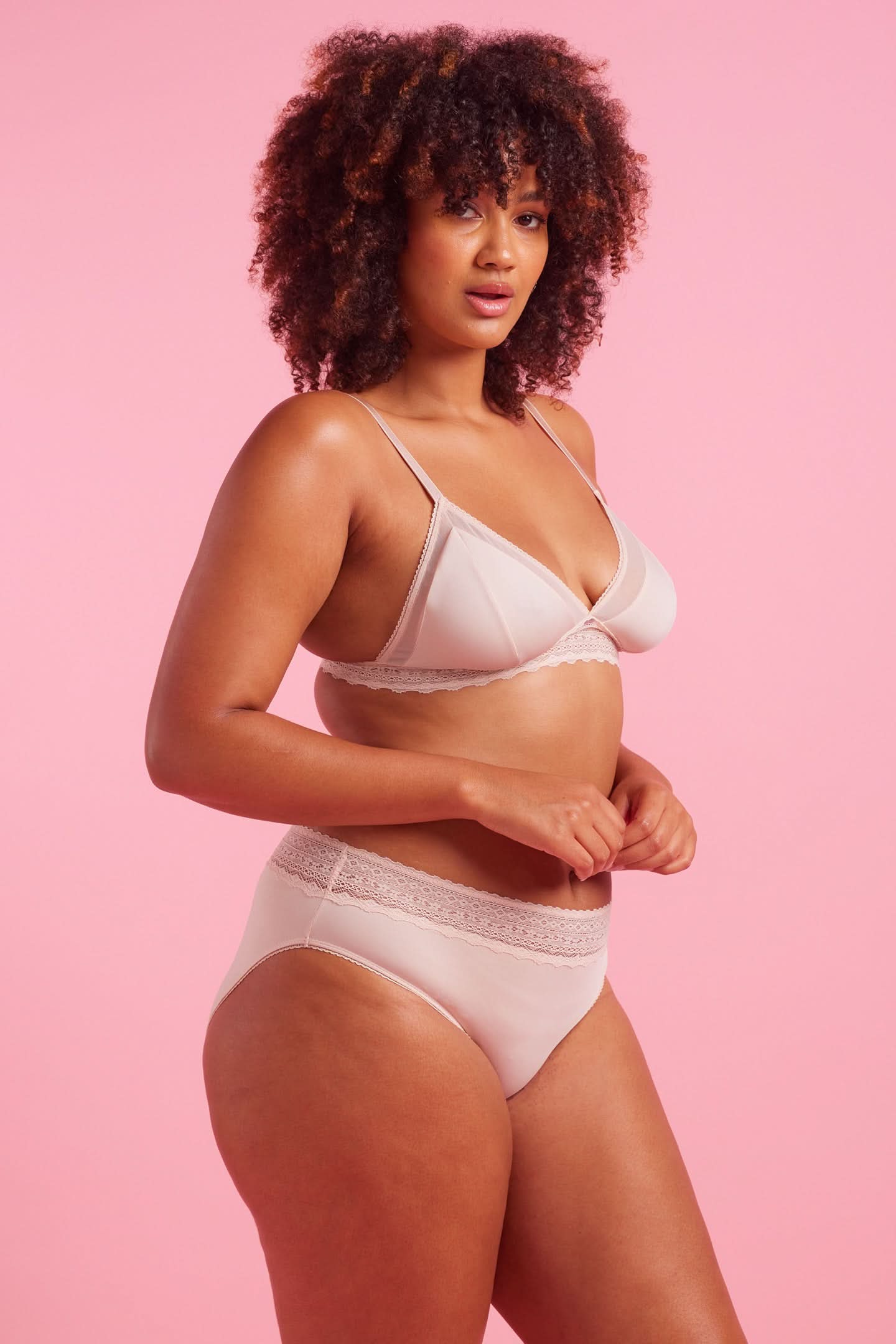 Luxe Microfiber High Waist Bikini Brief Taupe