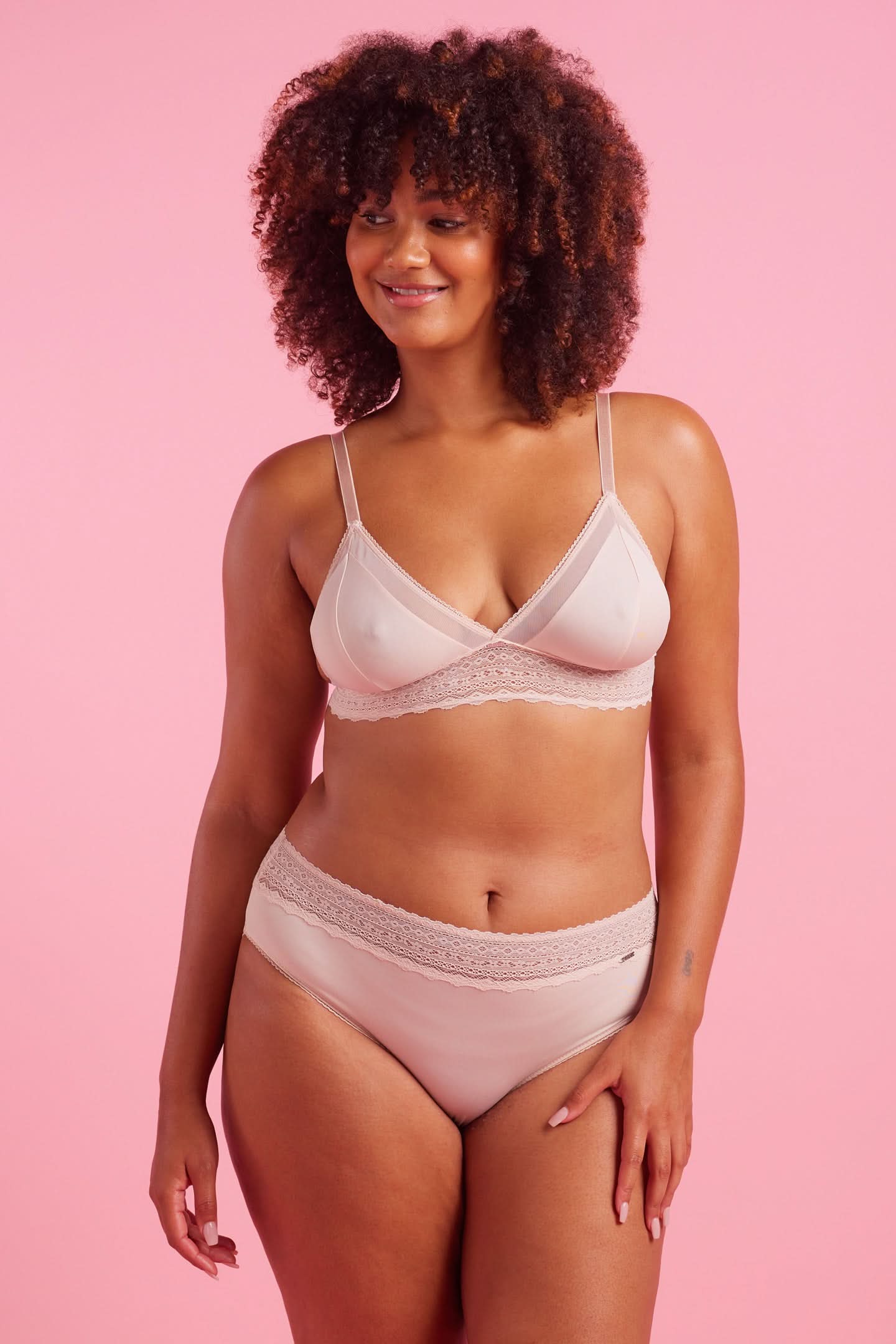 Luxe Microfiber High Waist Bikini Brief Taupe