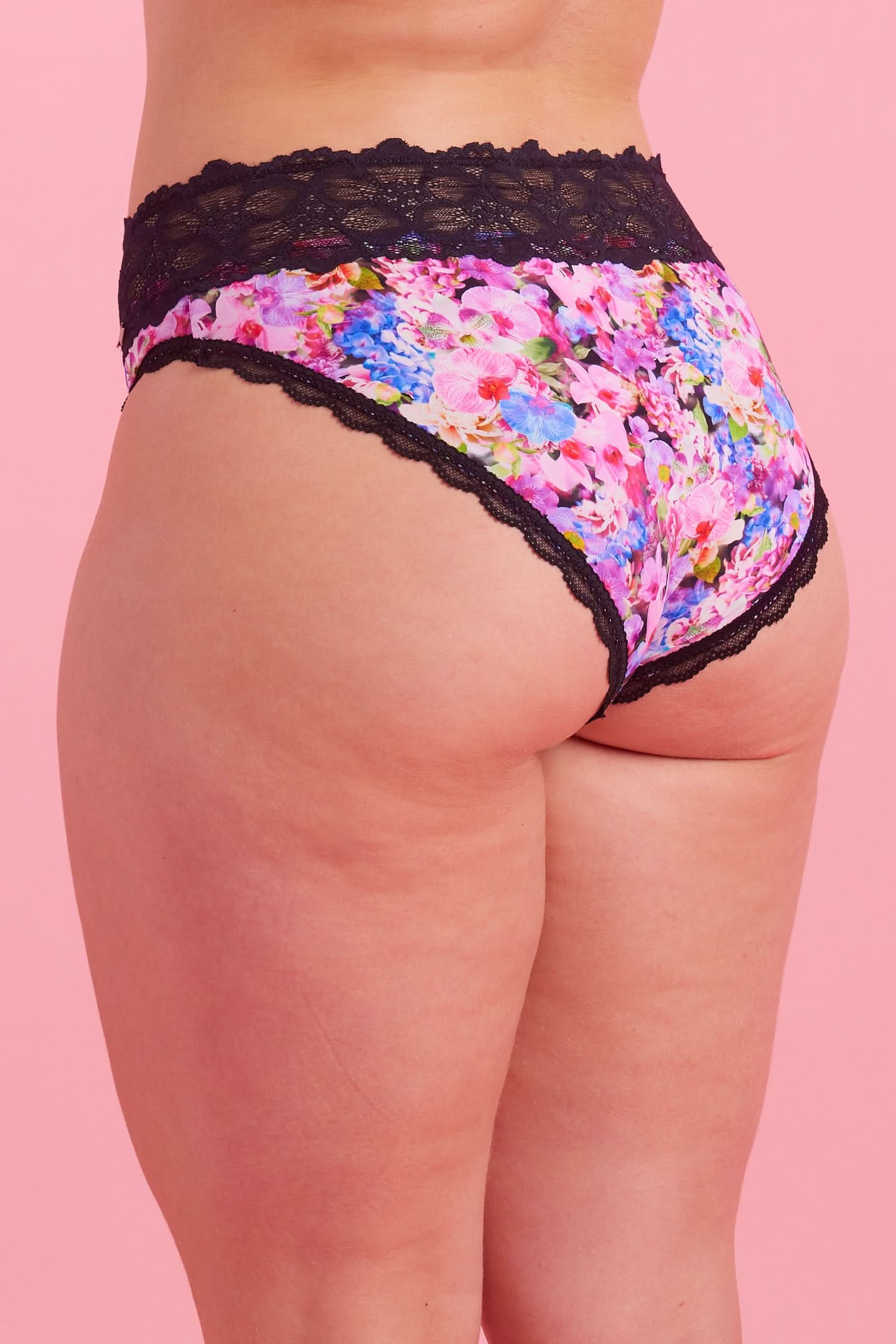 Chloe Microfiber High Waist Bikini Brief Floral