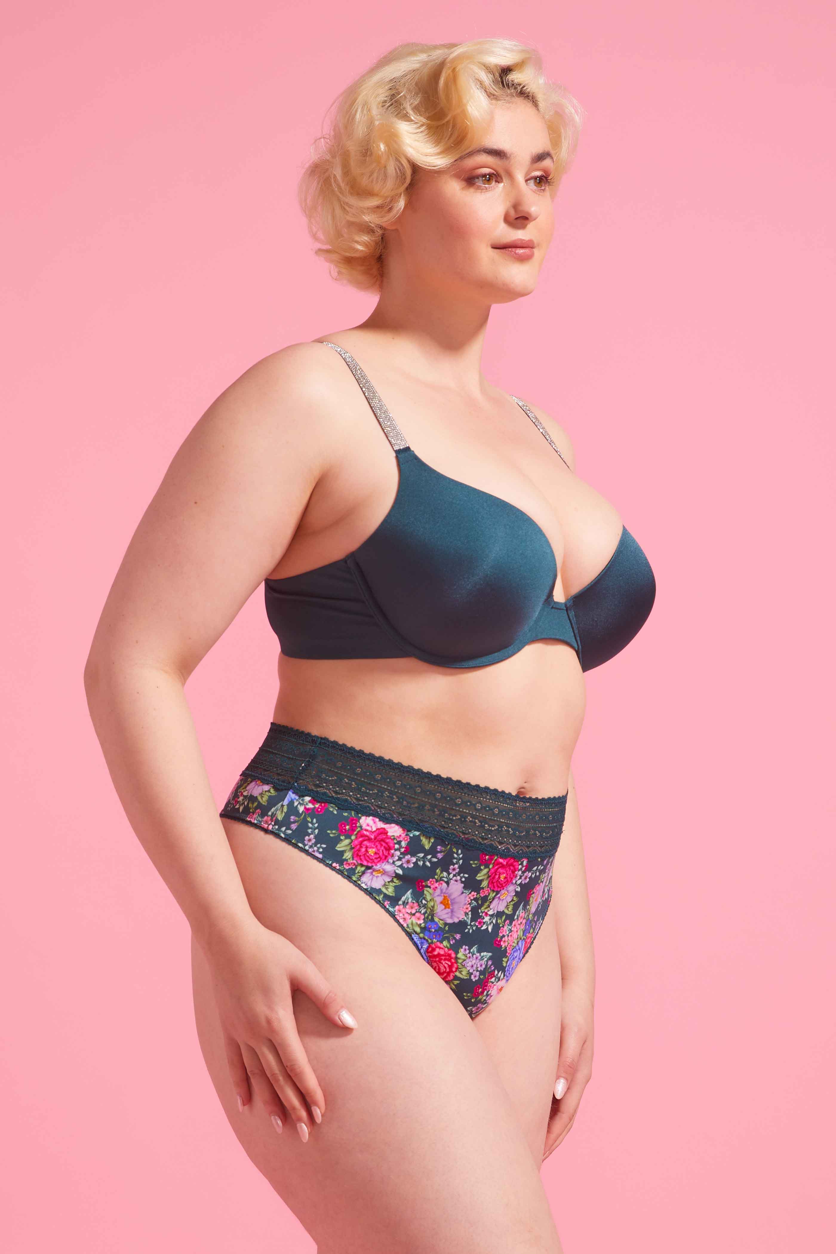 Luxe Microfiber High Waist G-String Floral