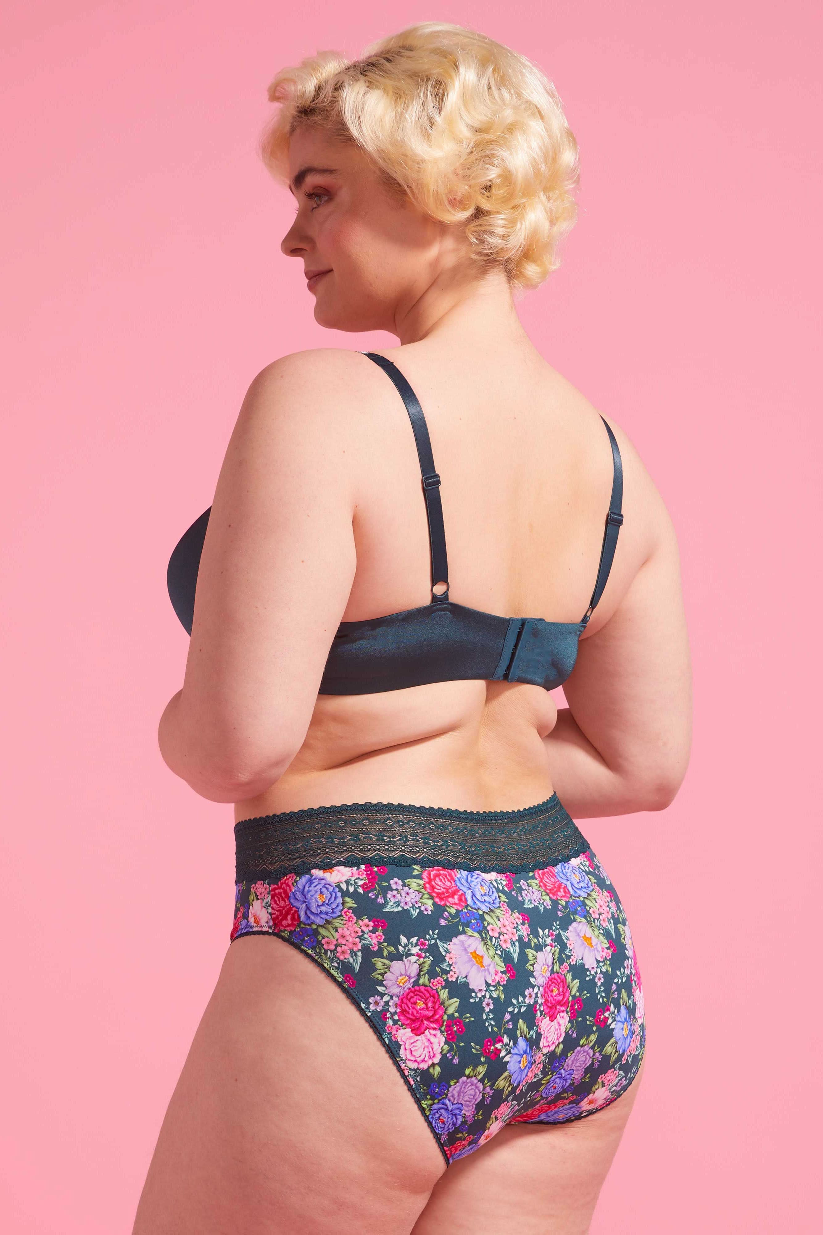 Luxe Microfiber High Waist Bikini Brief Floral
