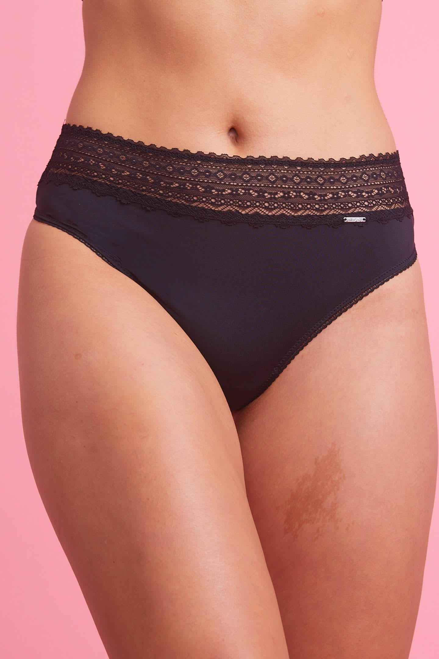 Luxe Microfiber High Waist G-String Black