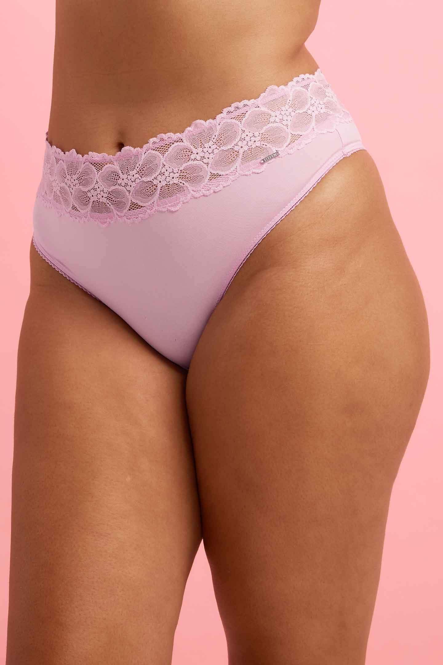 Chloe Microfiber High Waist G-String Orchid