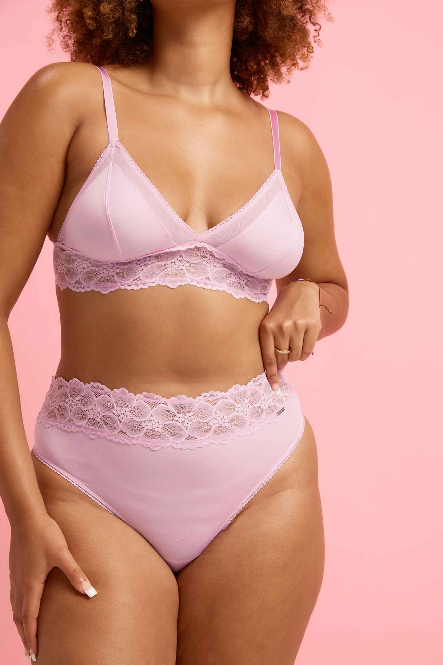 Chloe Microfiber High Waist G-String Orchid