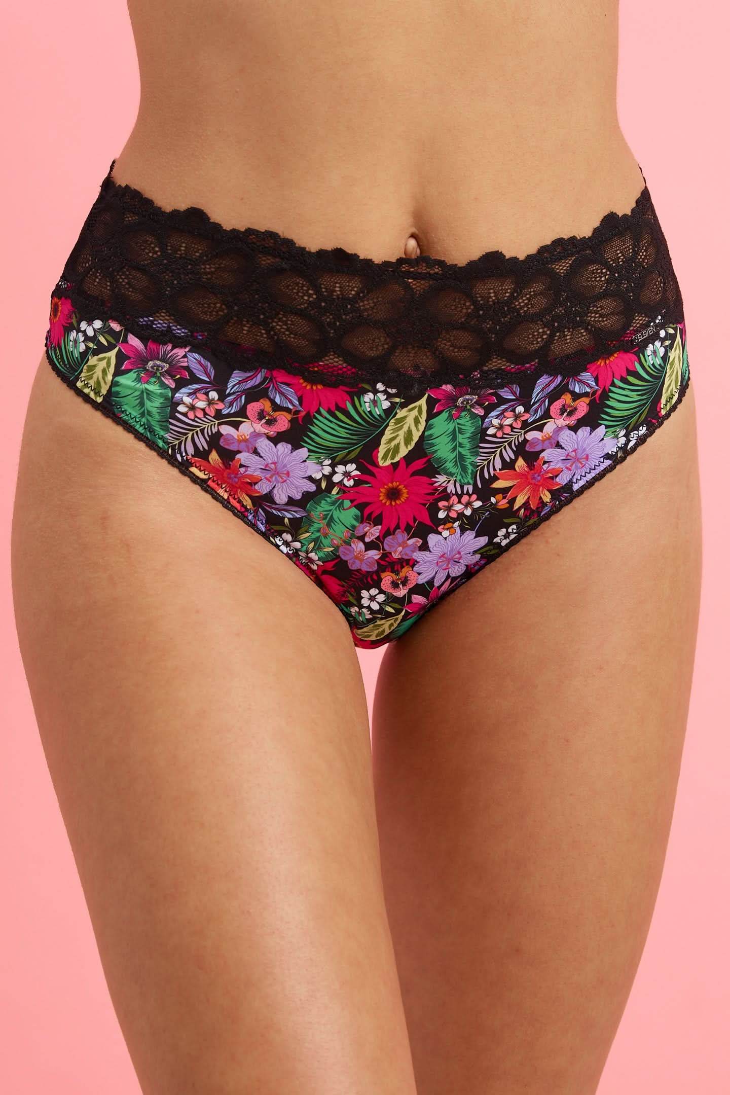 Chloe Microfiber High Waist G-String Tropical