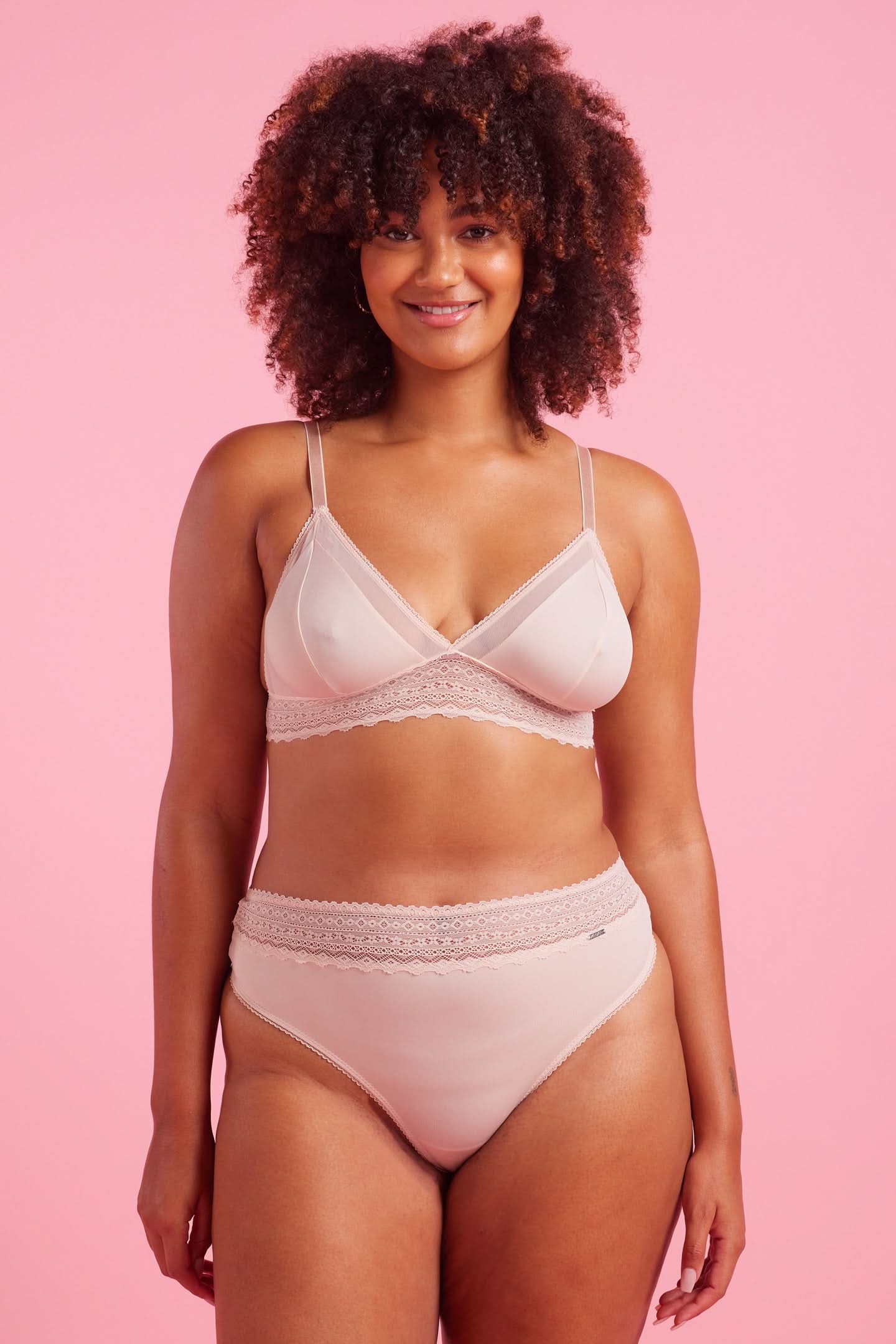 Luxe Microfiber High Waist G-String Taupe
