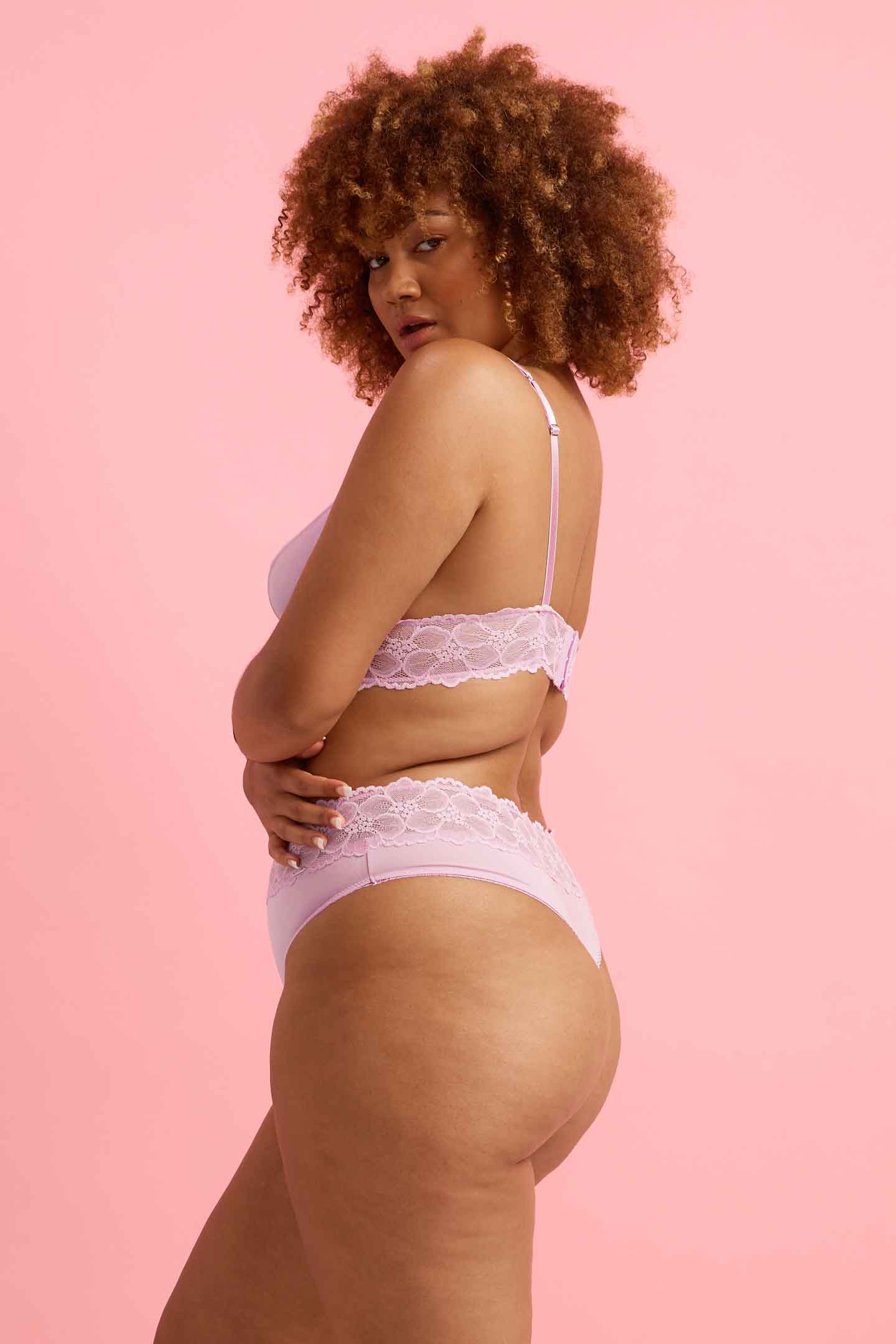 Chloe Microfiber High Waist G-String Orchid