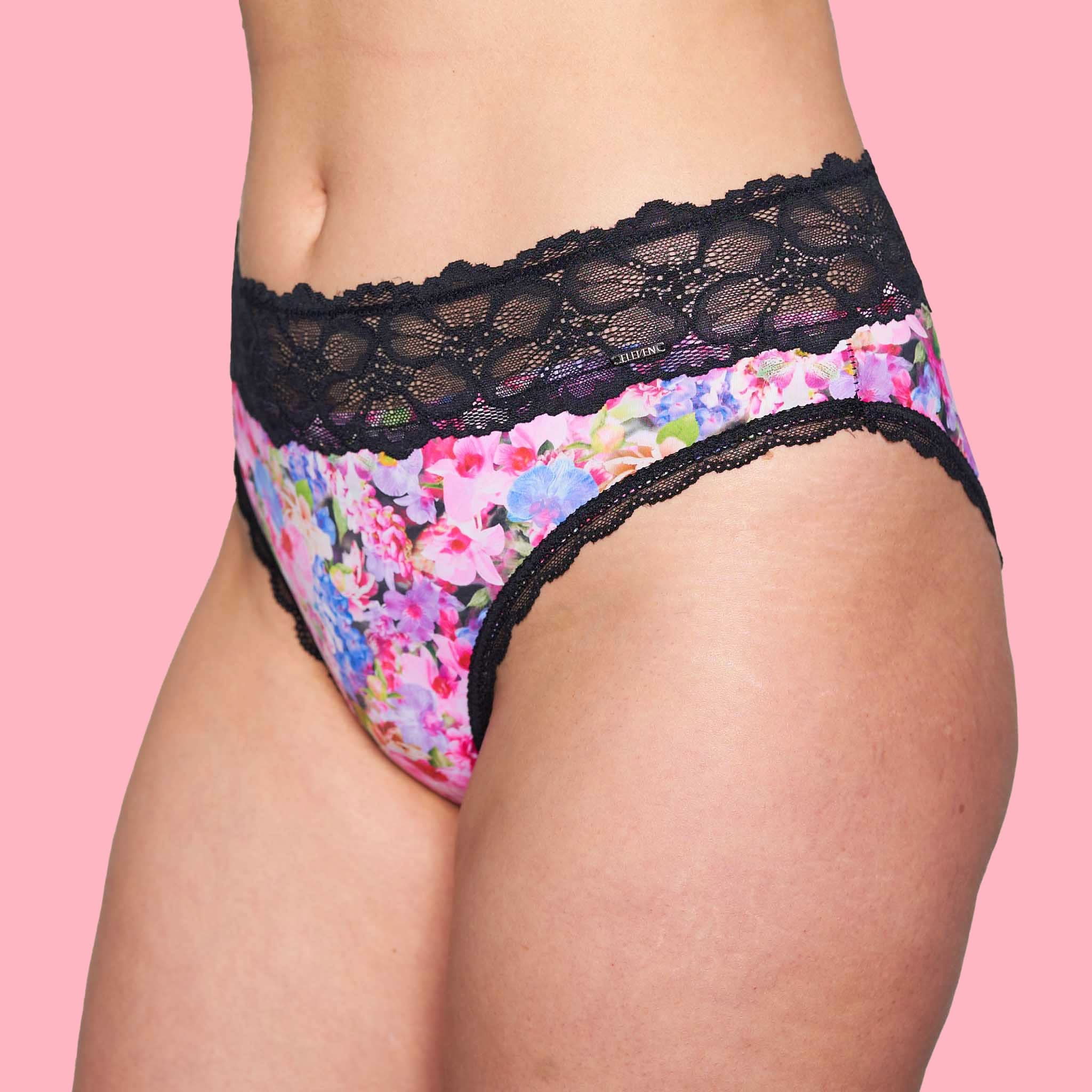 Chloe Microfiber High Waist Bikini Brief Floral