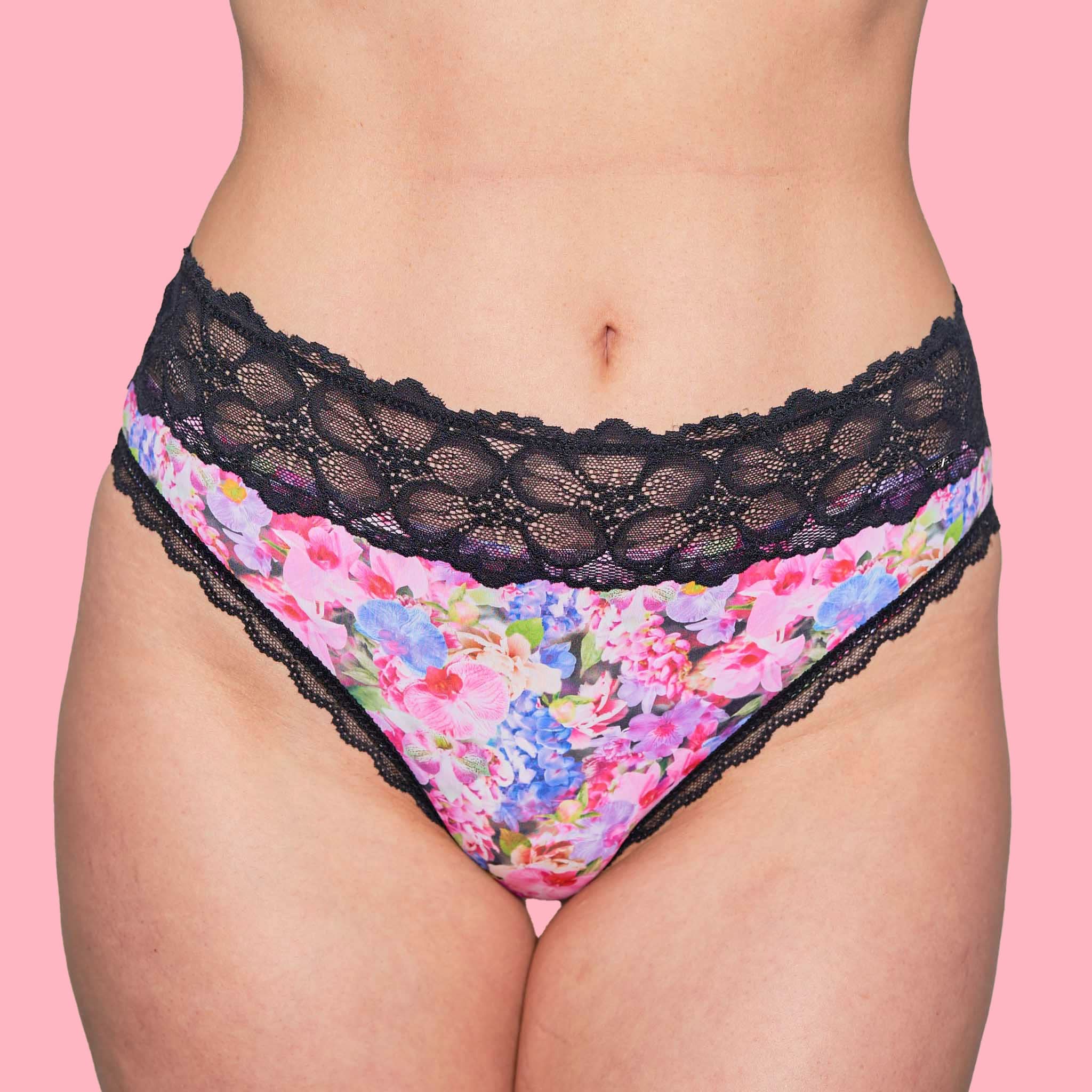 Chloe Microfiber High Waist Bikini Brief Floral