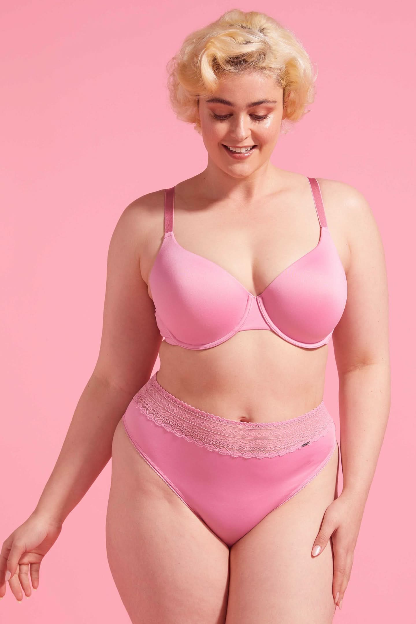 Luxe Microfiber High Waist G-String Pink
