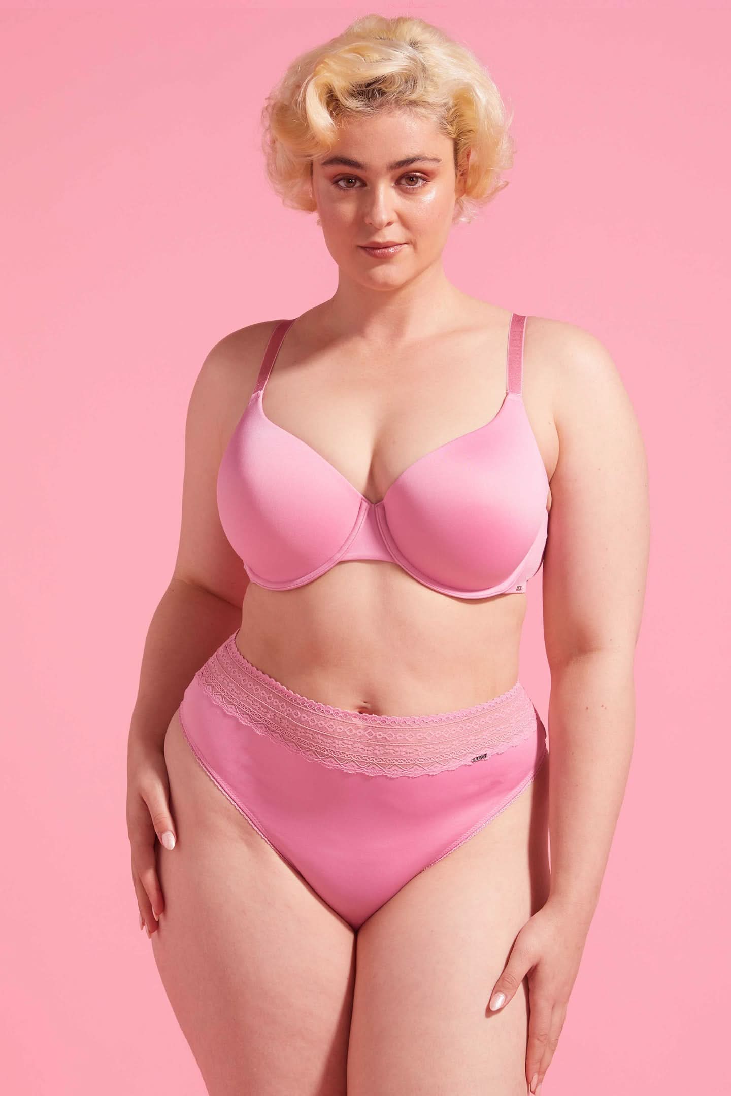 Luxe Microfiber High Waist G-String Pink