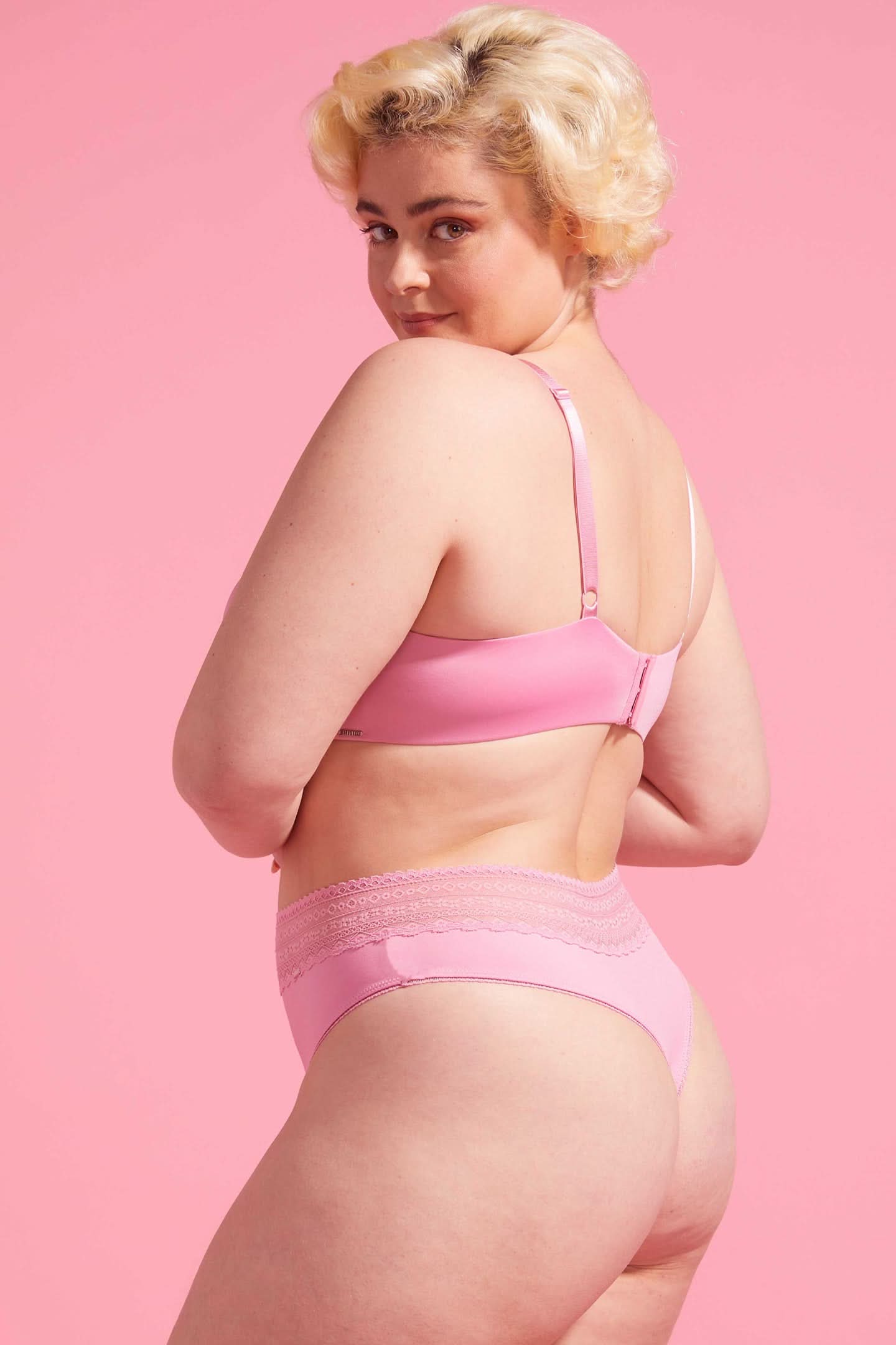 Luxe Microfiber High Waist G-String Pink